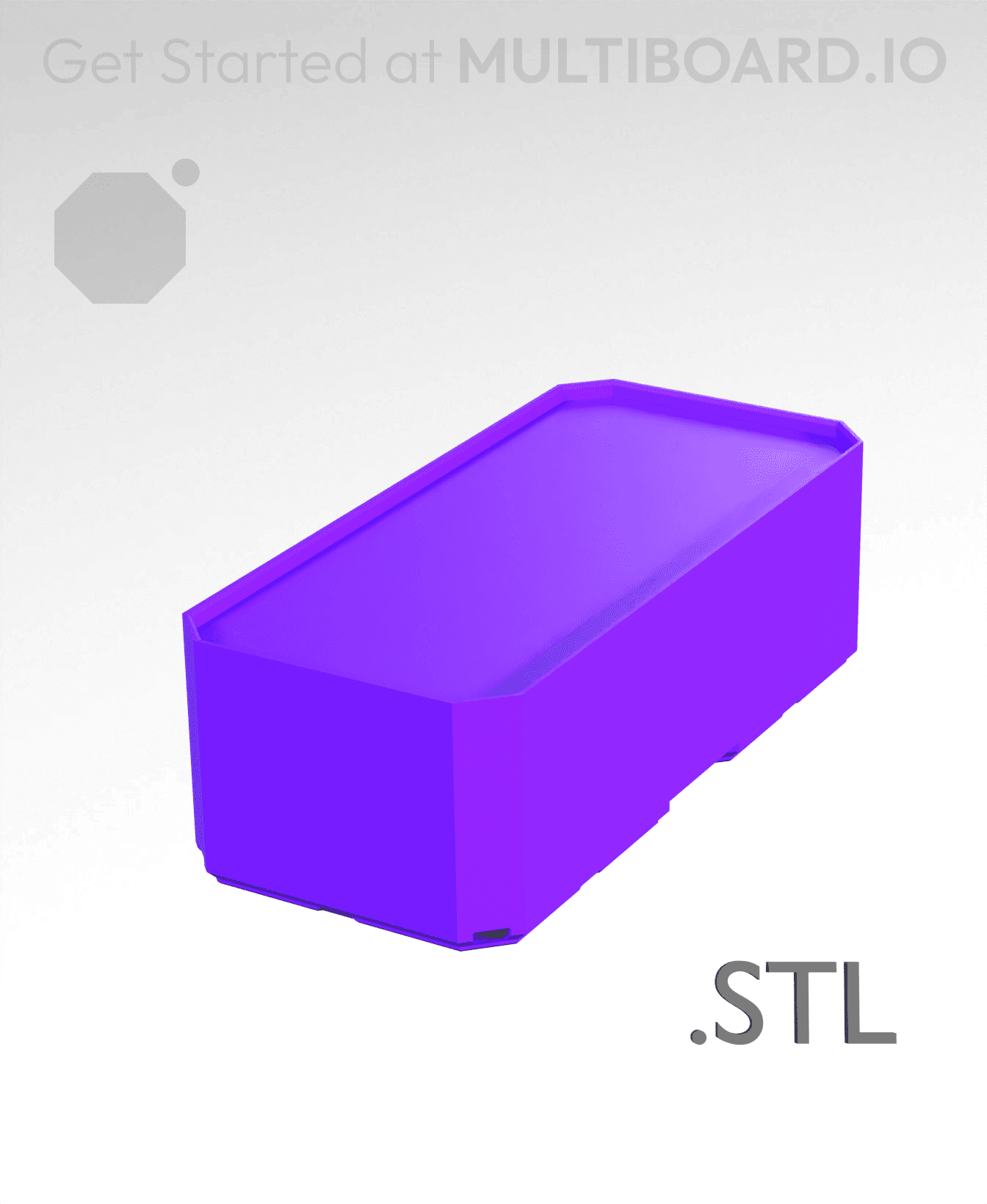 1x2x0·75 - Multibin Insert - STL Remixing File 3d model