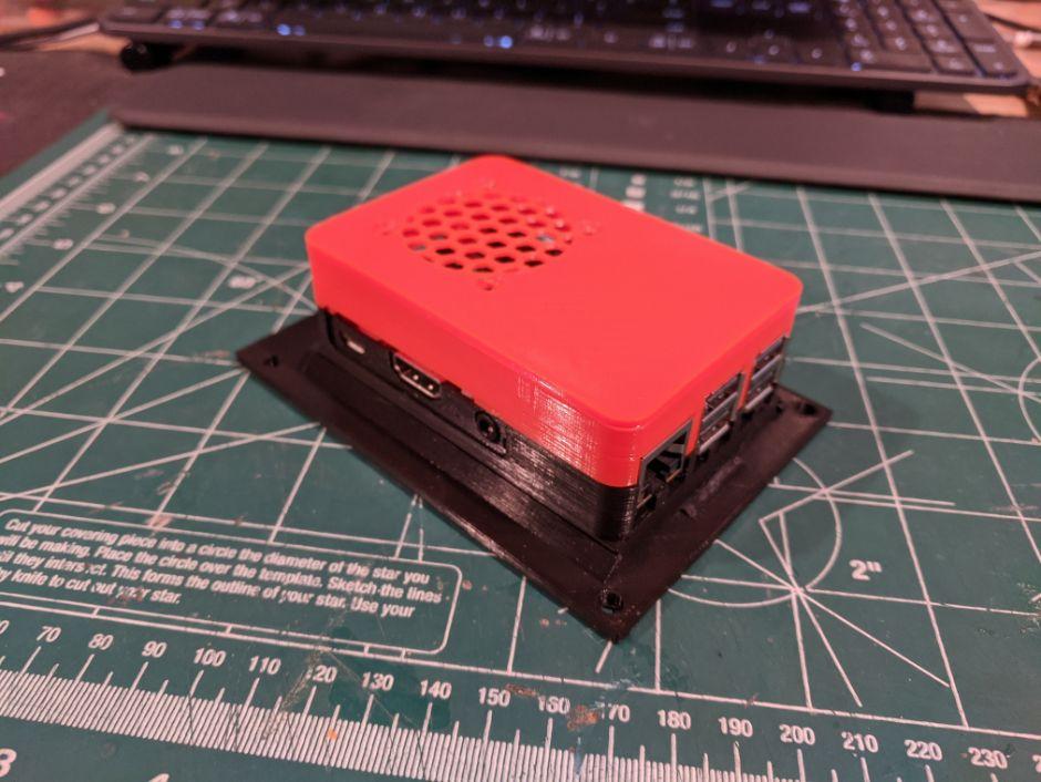 Raspberry Pi 3b+ Slide Mount Case 3d model