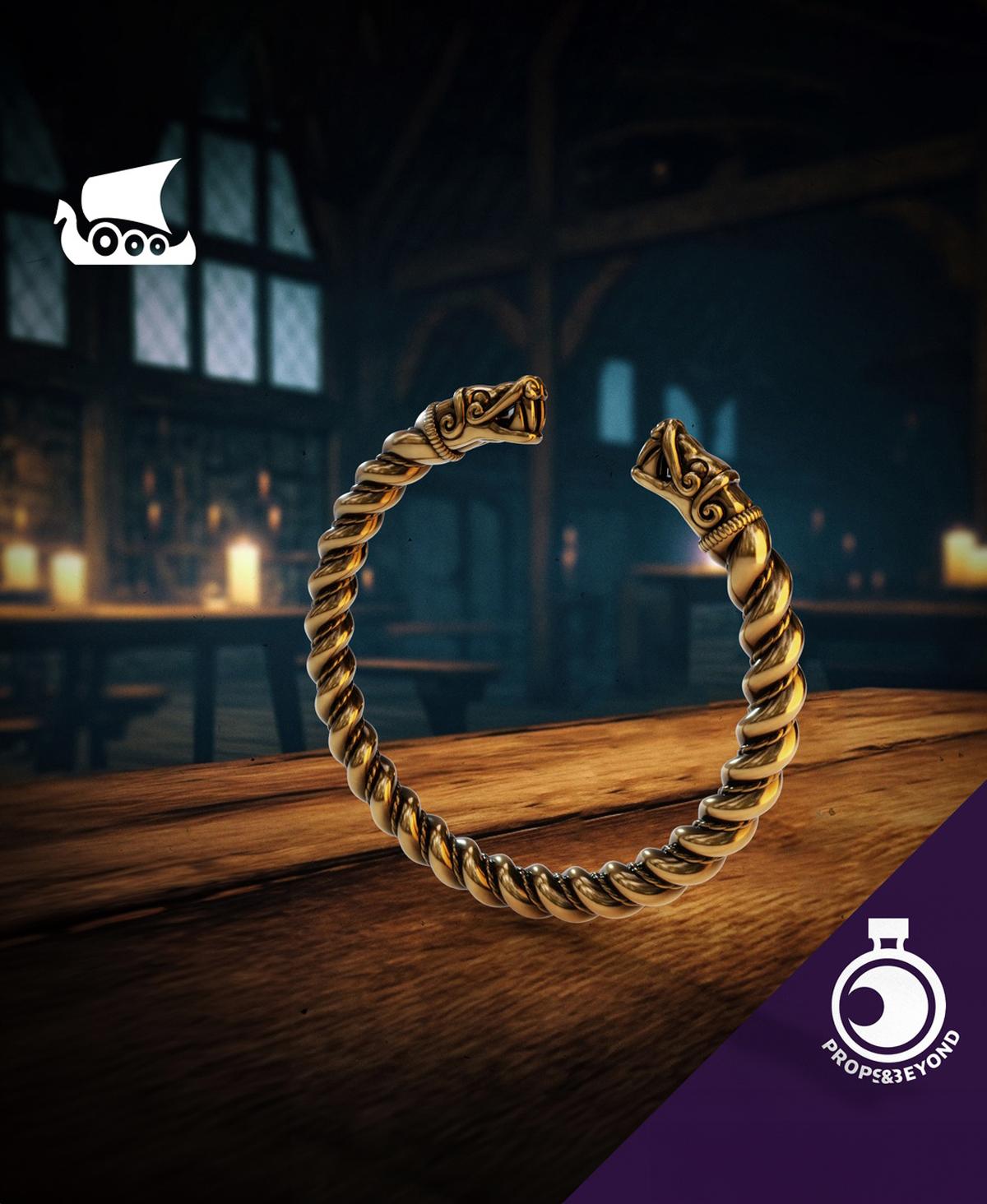 Wolf Head Bracelet 3d model