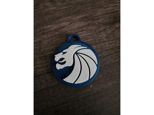 Seven Lions Logo Keychains  3d model