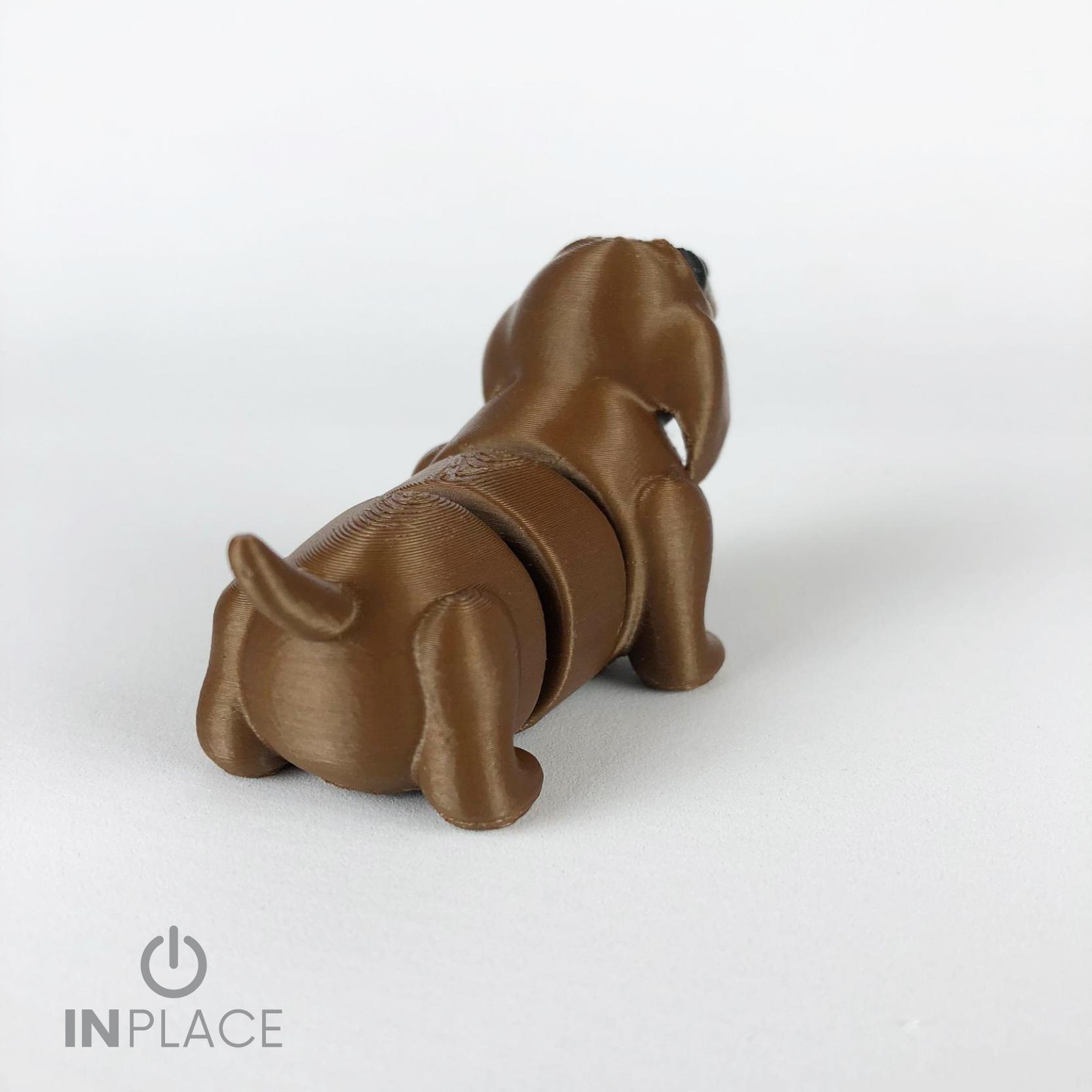 Cute Dachshund Articulated (dark eyes version) 3d model