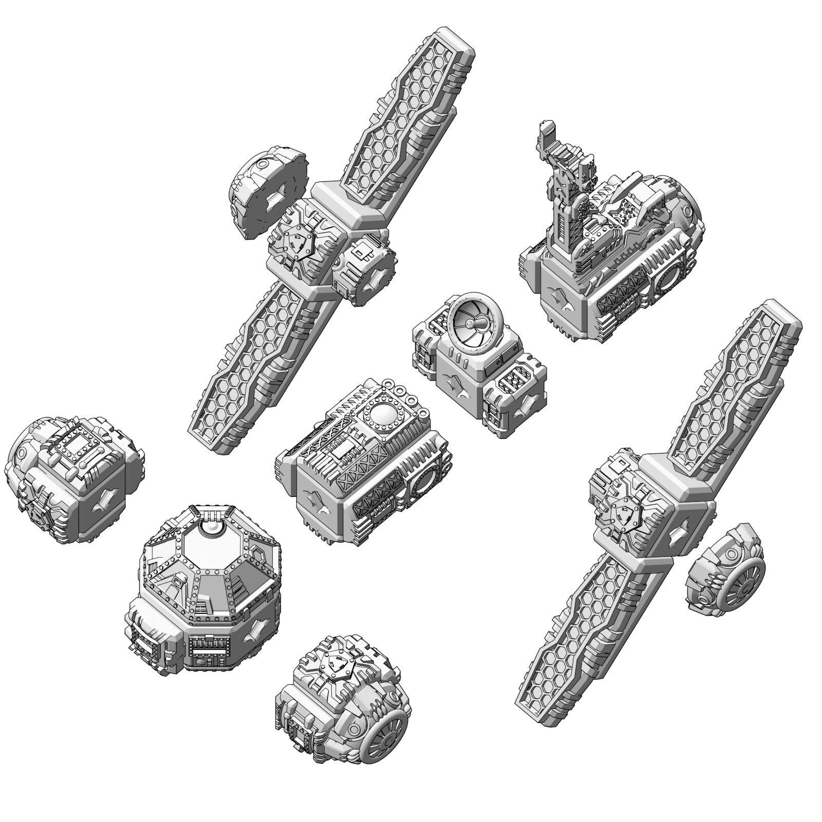 PrintABlok Space Station Construction Kit 3d model