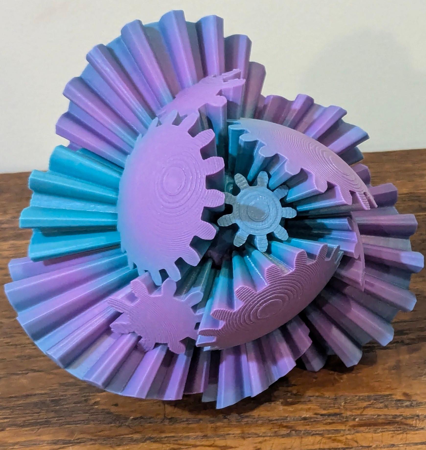 Magic Ball - Printed on the AD5M in CookieCad Mermaid PLA - 3d model