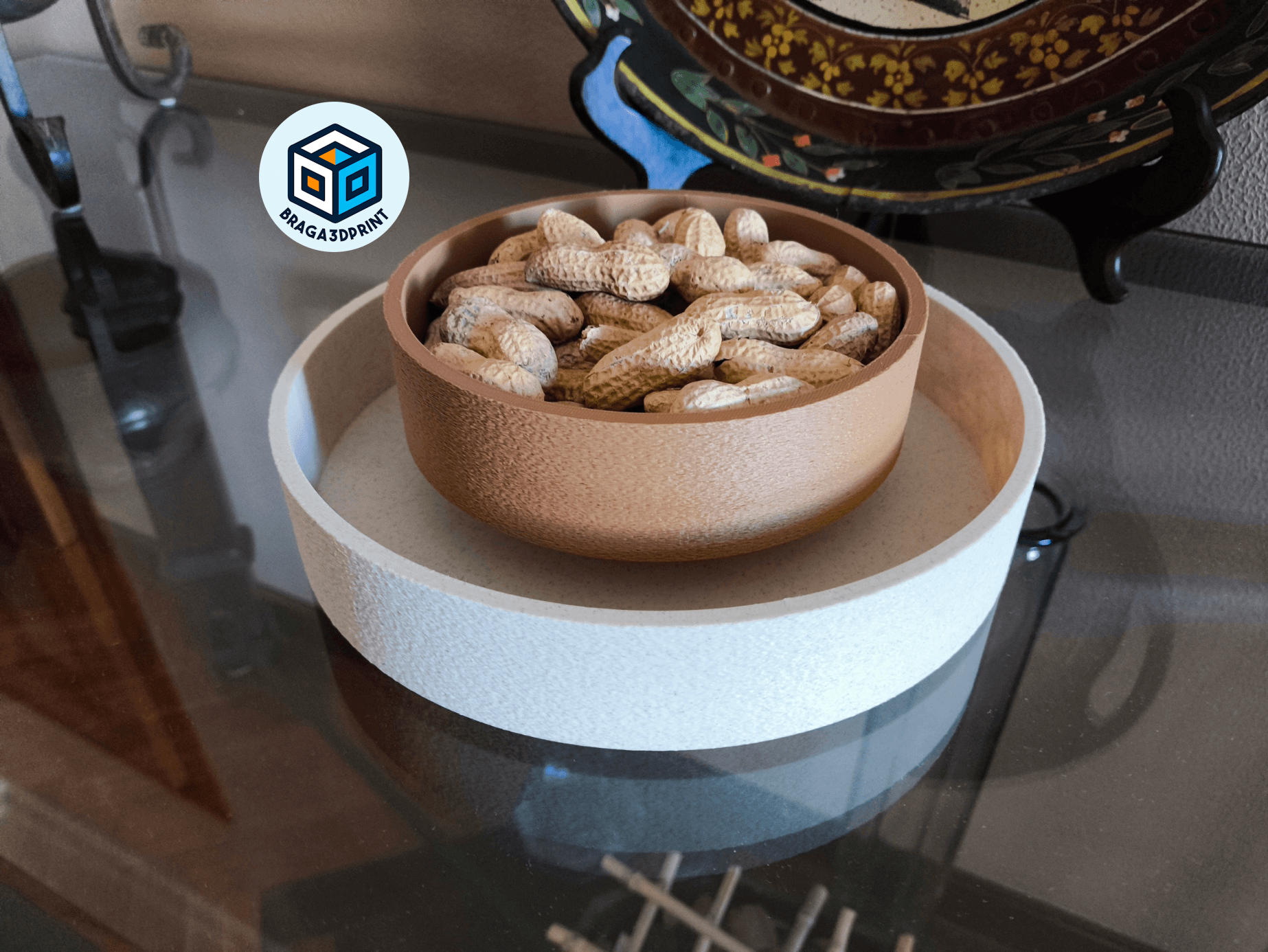 Peanut Pistachio Bowl with Disposal Compartment #3 3d model