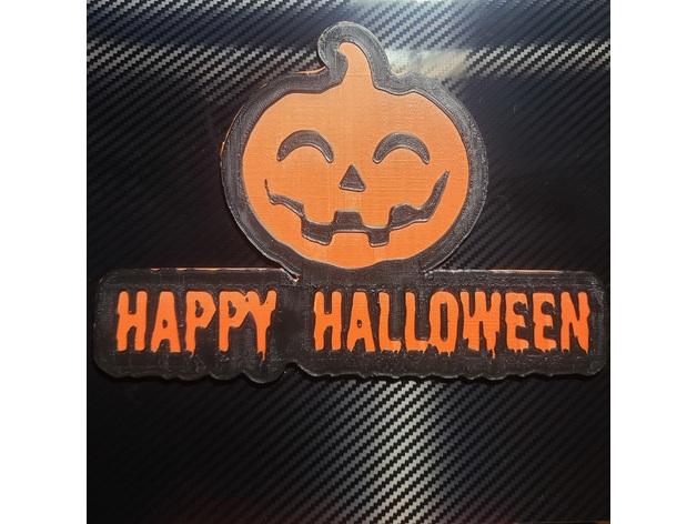 happy halloween logo. 3d model