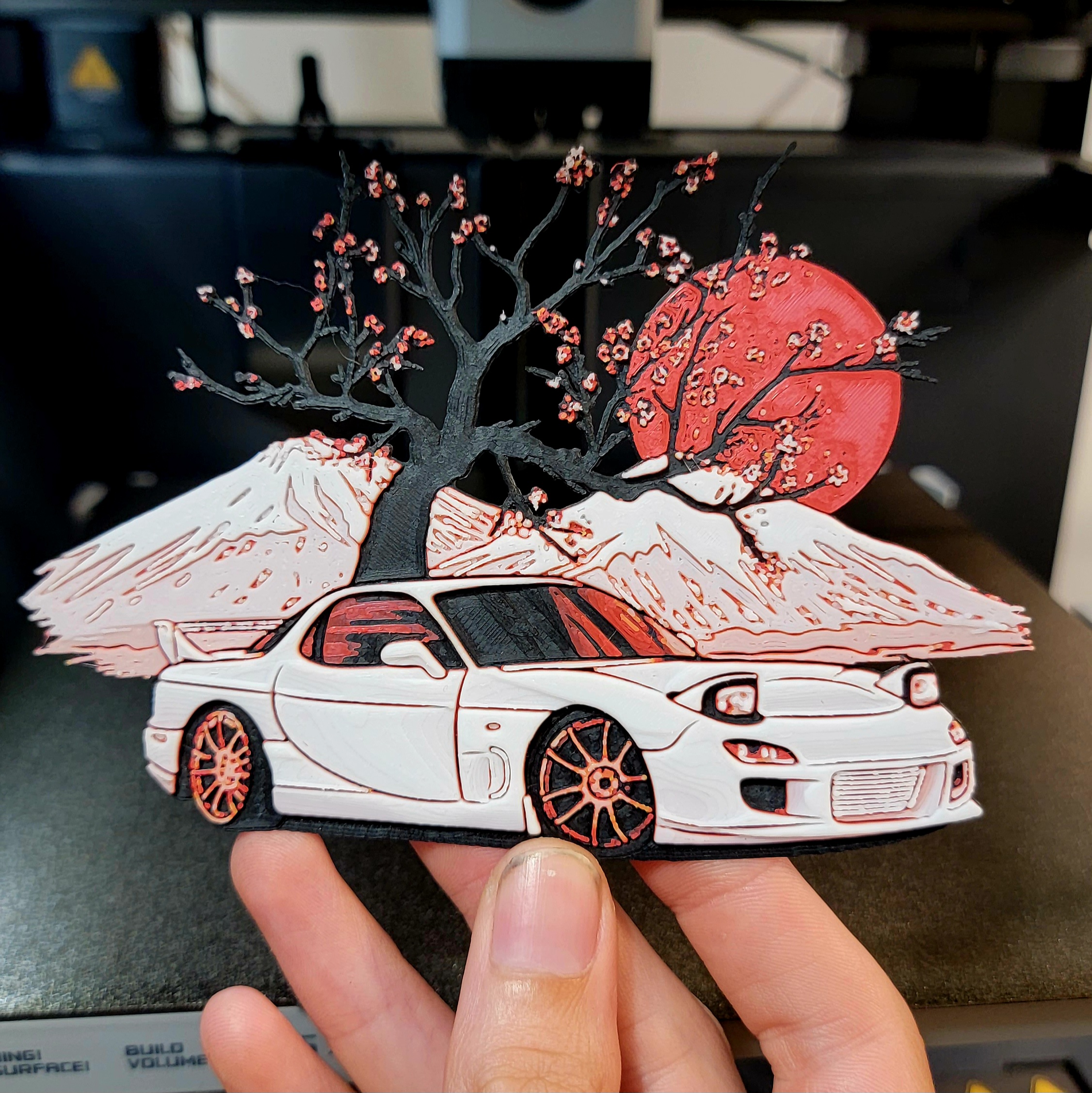 Cherry Blossom RX7 Magnet 3d model