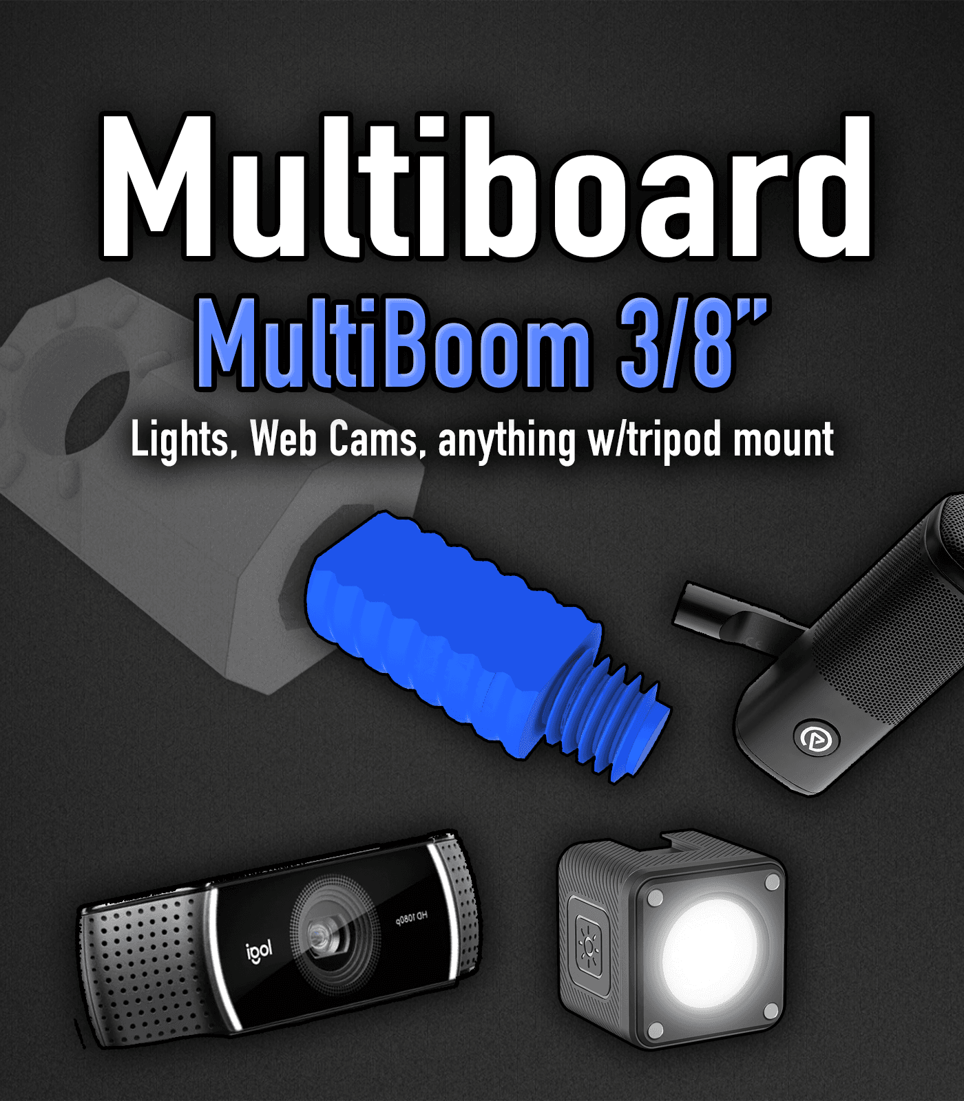 MultiBOOM 3/8 Adapter 3d model