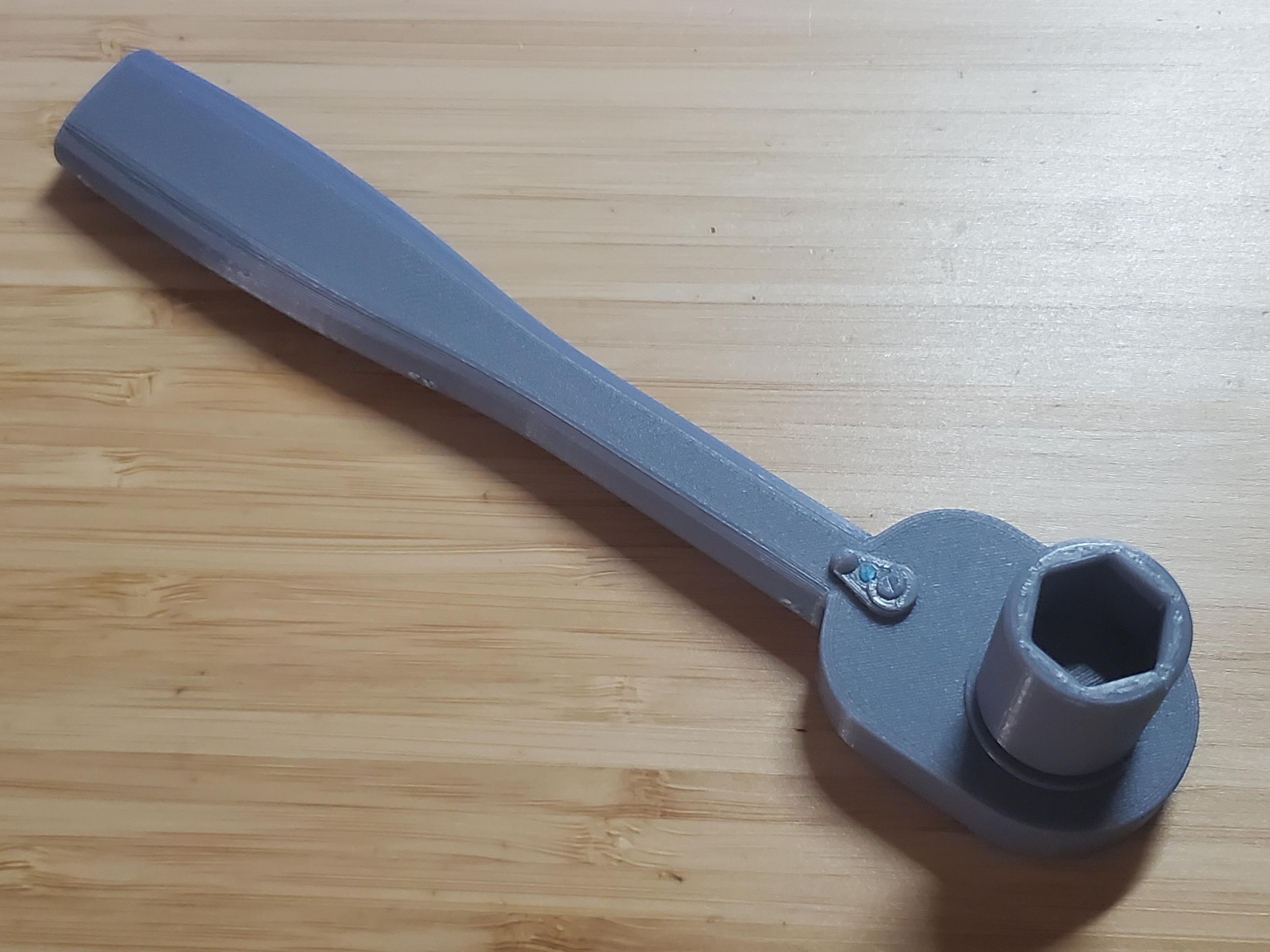 Self-Orienting Ratchet Socket Wrench 3d model