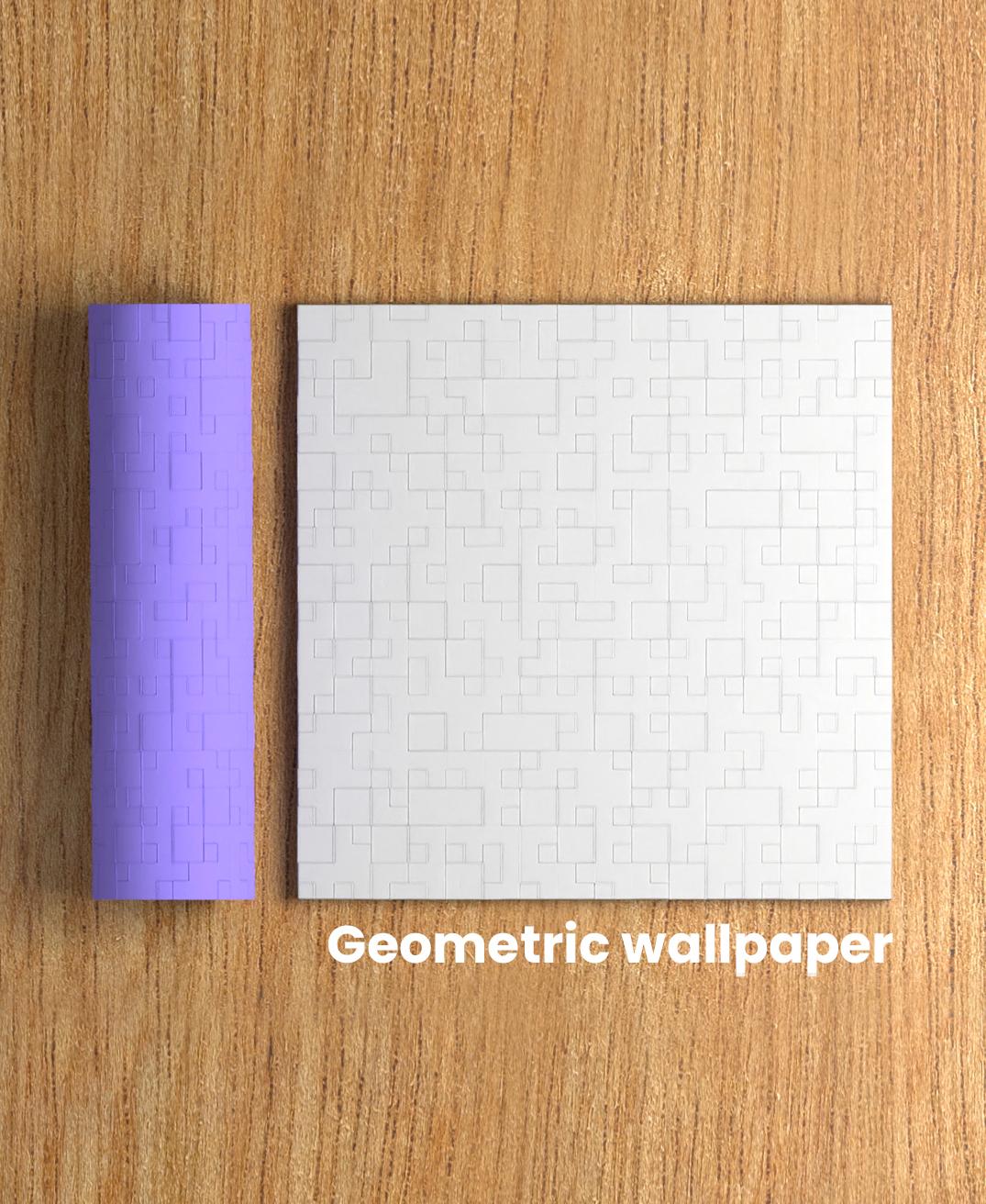 Collection Eucalyptus | Geometric Wallpaper 001 | Polymer Clay Seamless Texture Roller 3d model