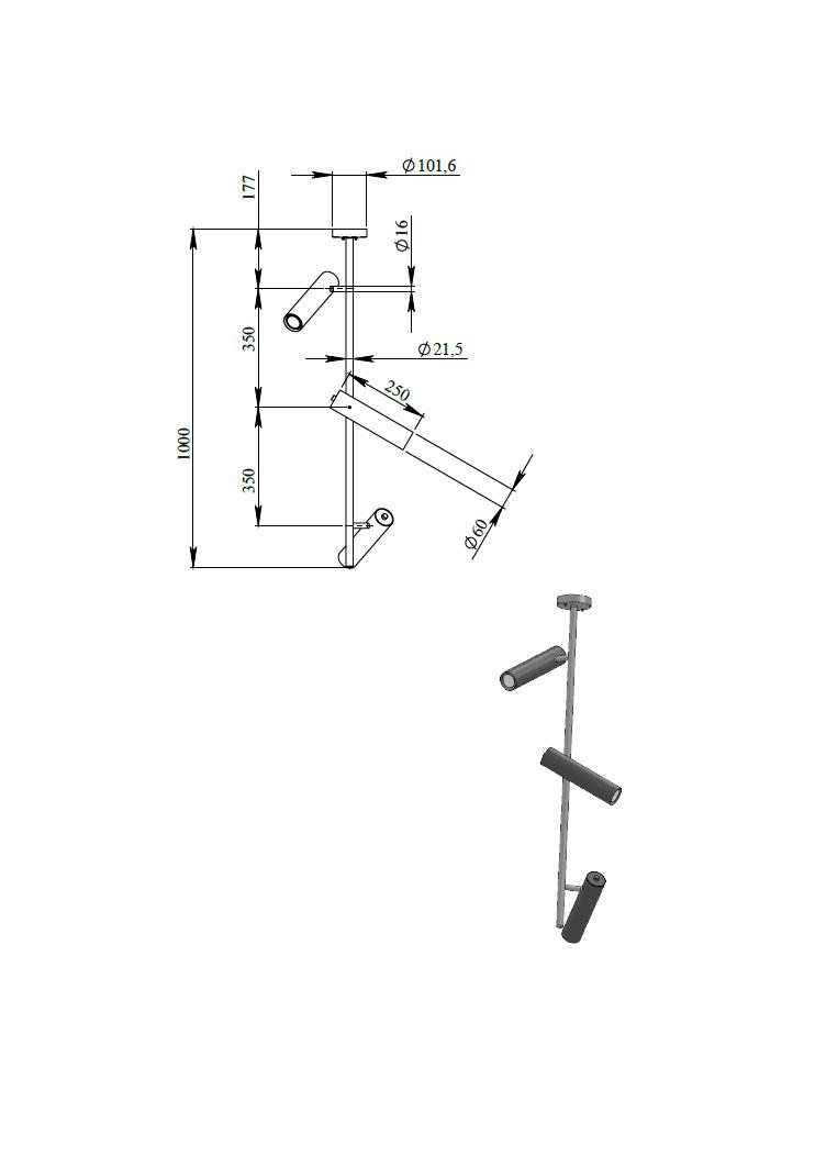 Lamp SPOTS 3, sku. 26236 3d model