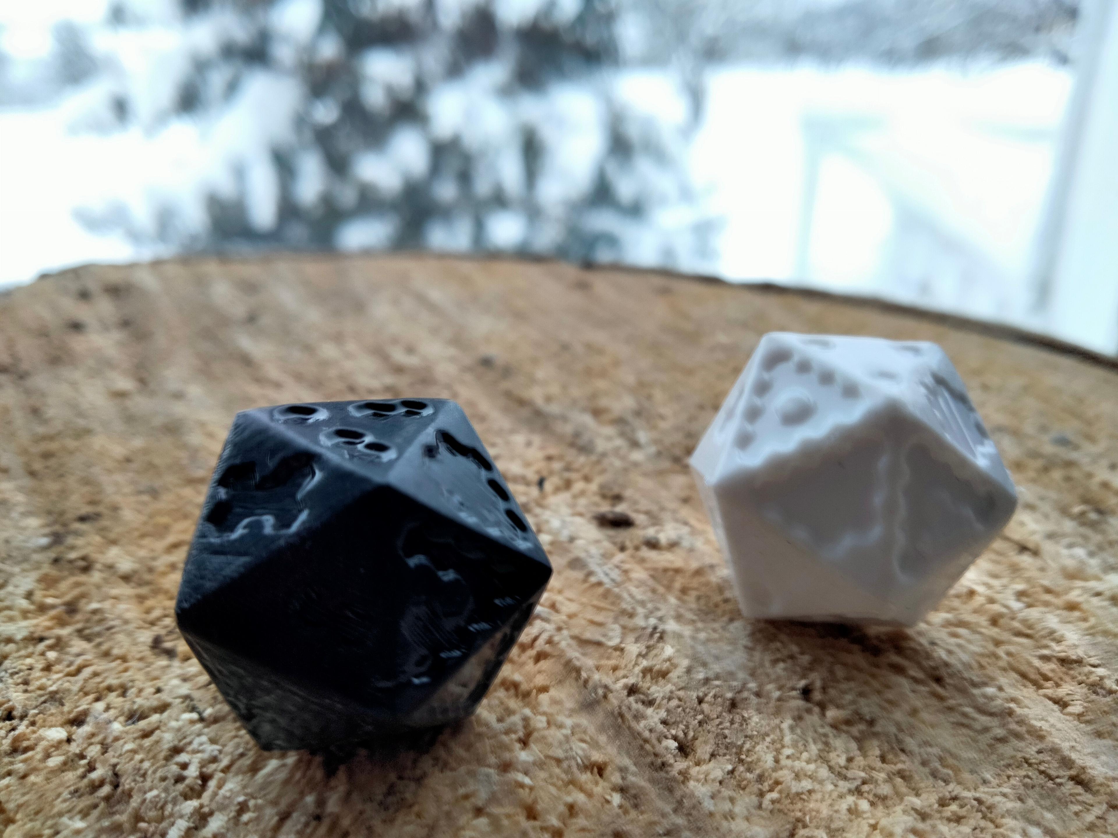 Futuristic Hexagonal Code D20 Dice 3d model