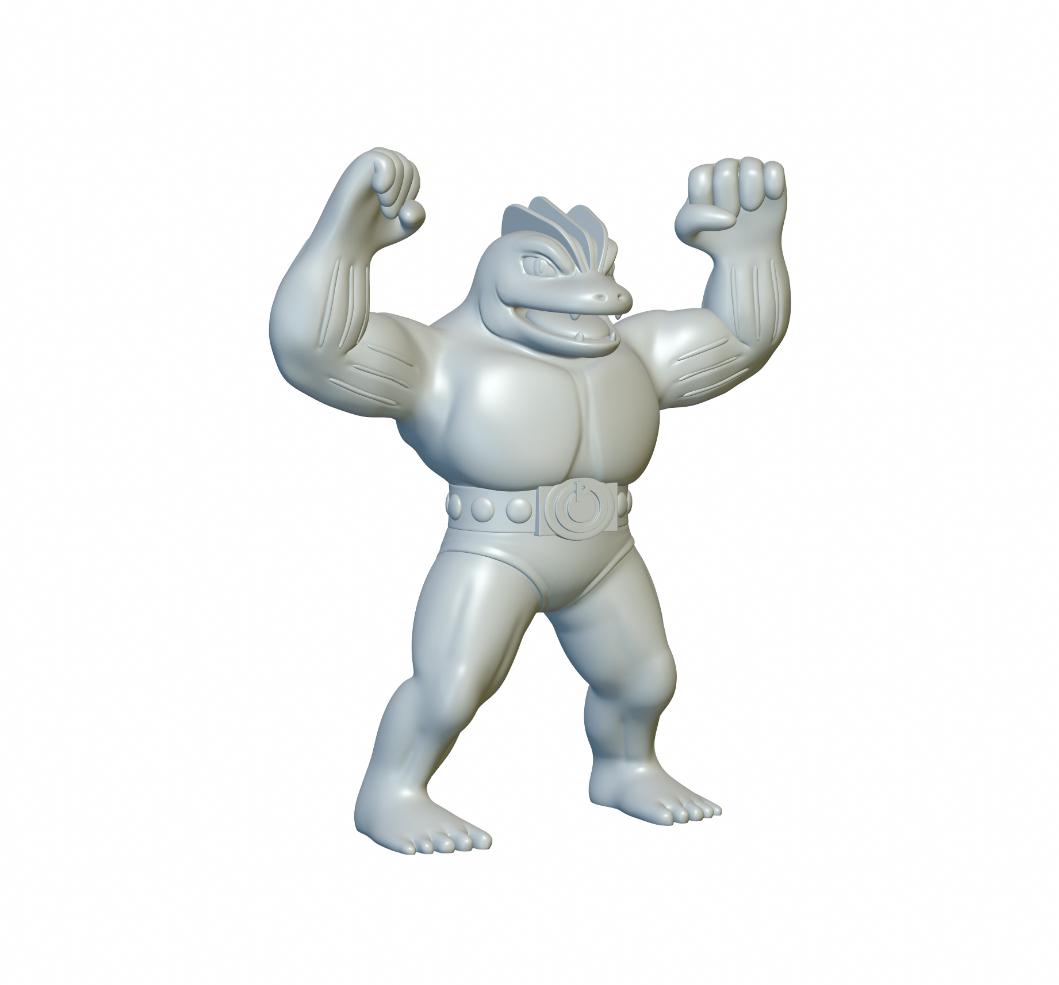 Pokemon Machoke #67 - Optimized for 3D Printing 3d model