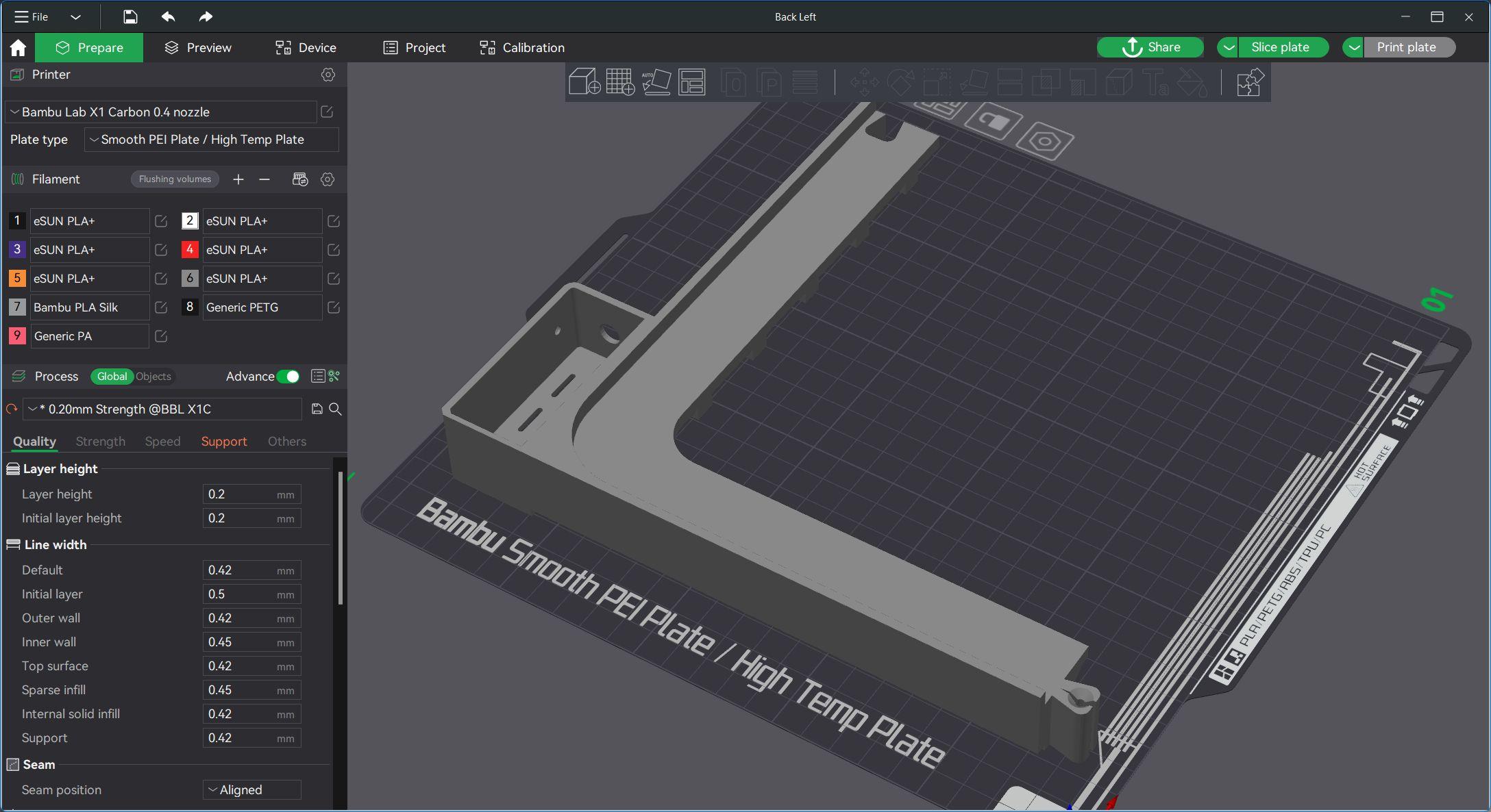 X1C Adjustable Lighting Unit Riser 3d model