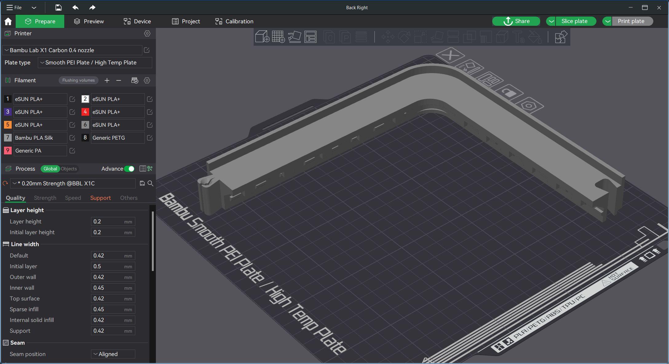 X1C Adjustable Lighting Unit Riser 3d model