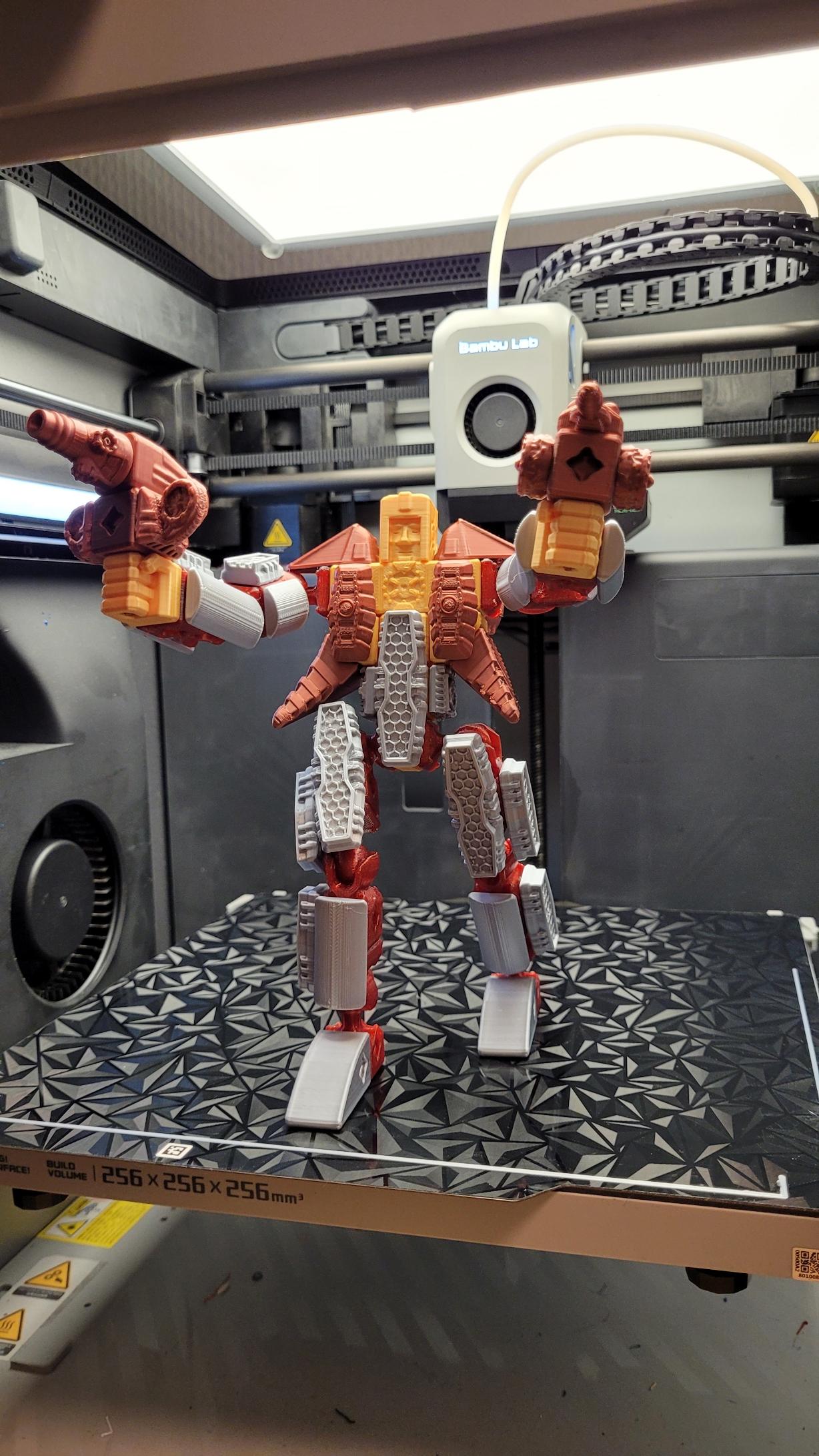 PrintABlok:Battlemecha Frame with basic pilot Articulated KitBash Model 3d model