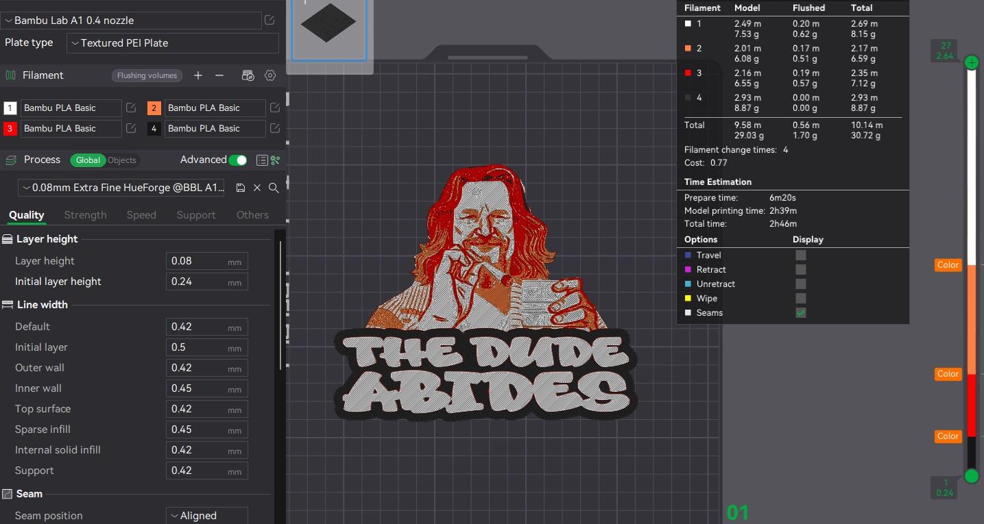 The Dude Abides Big Lebowski 3d model