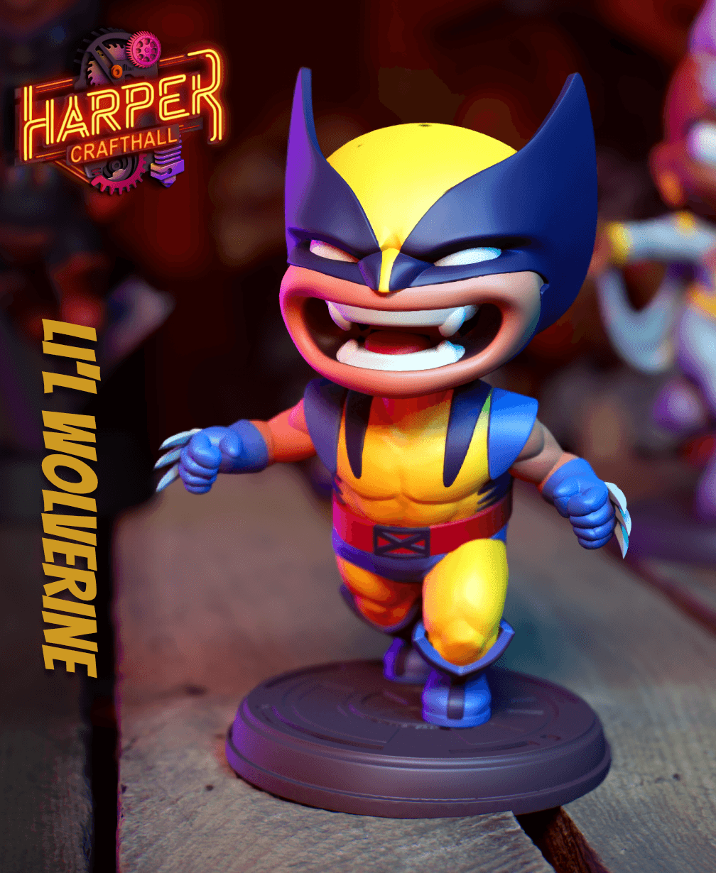 Li'l Wolverine-Pool - Wolverine & Deadpool Fanart Collectable Figure 3d model