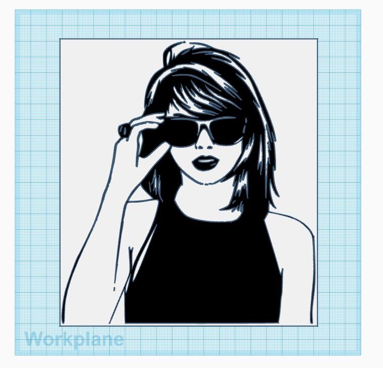 Taylor Swift Silhouette Decor 3d model