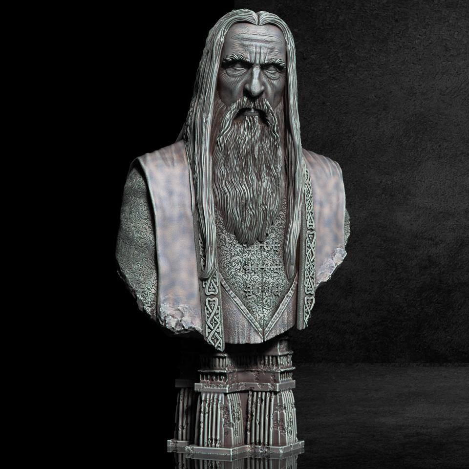 Saruman Bust (Pre-Supported) 3d model