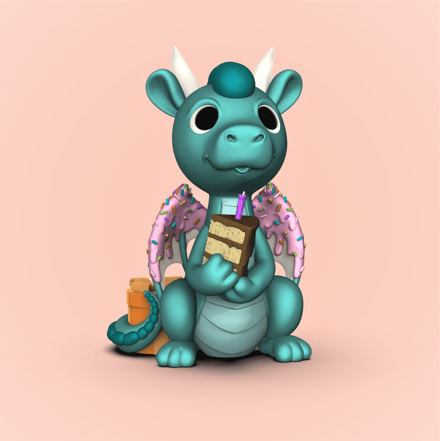 Sprinkles -The Baby Dragon #PartyThangs 3d model