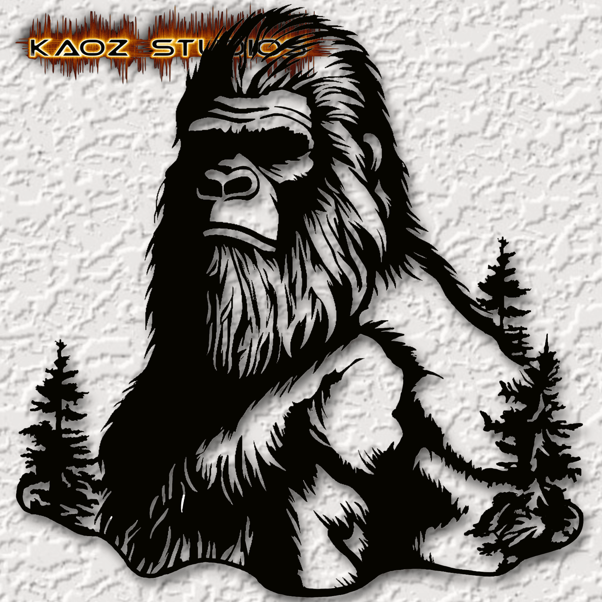 sasquatch wall art big foot wall decor bigfoot decoration 3d model