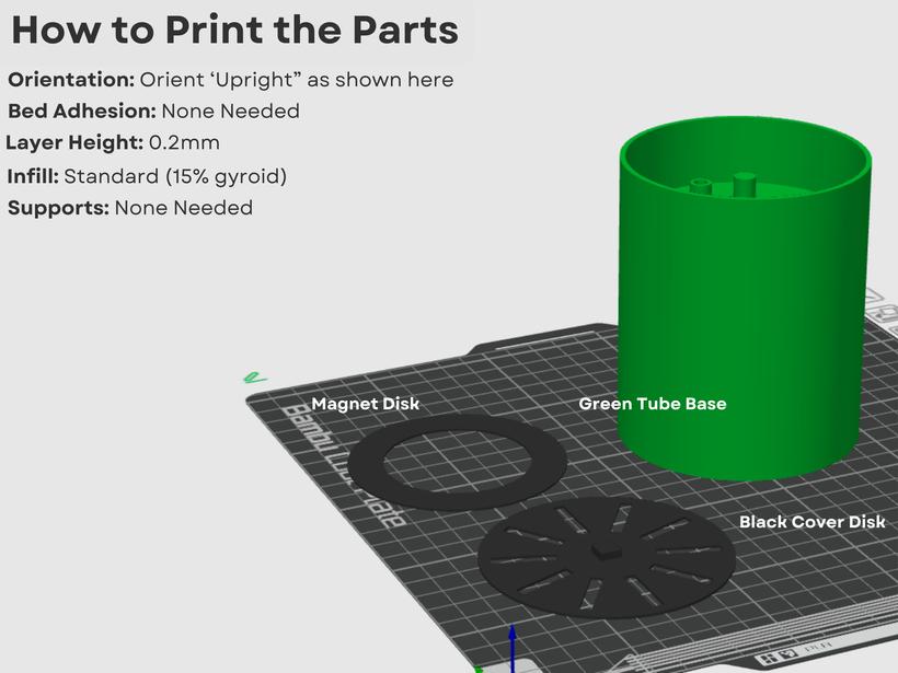 Nintendo Switch Storage Spinner (Green Tube) 3d model