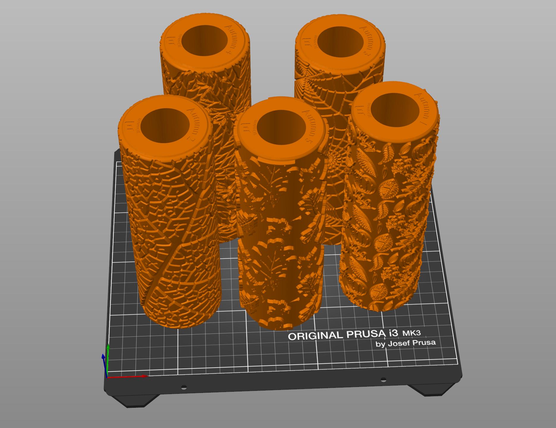 Autumn Texture Rollers 3d model