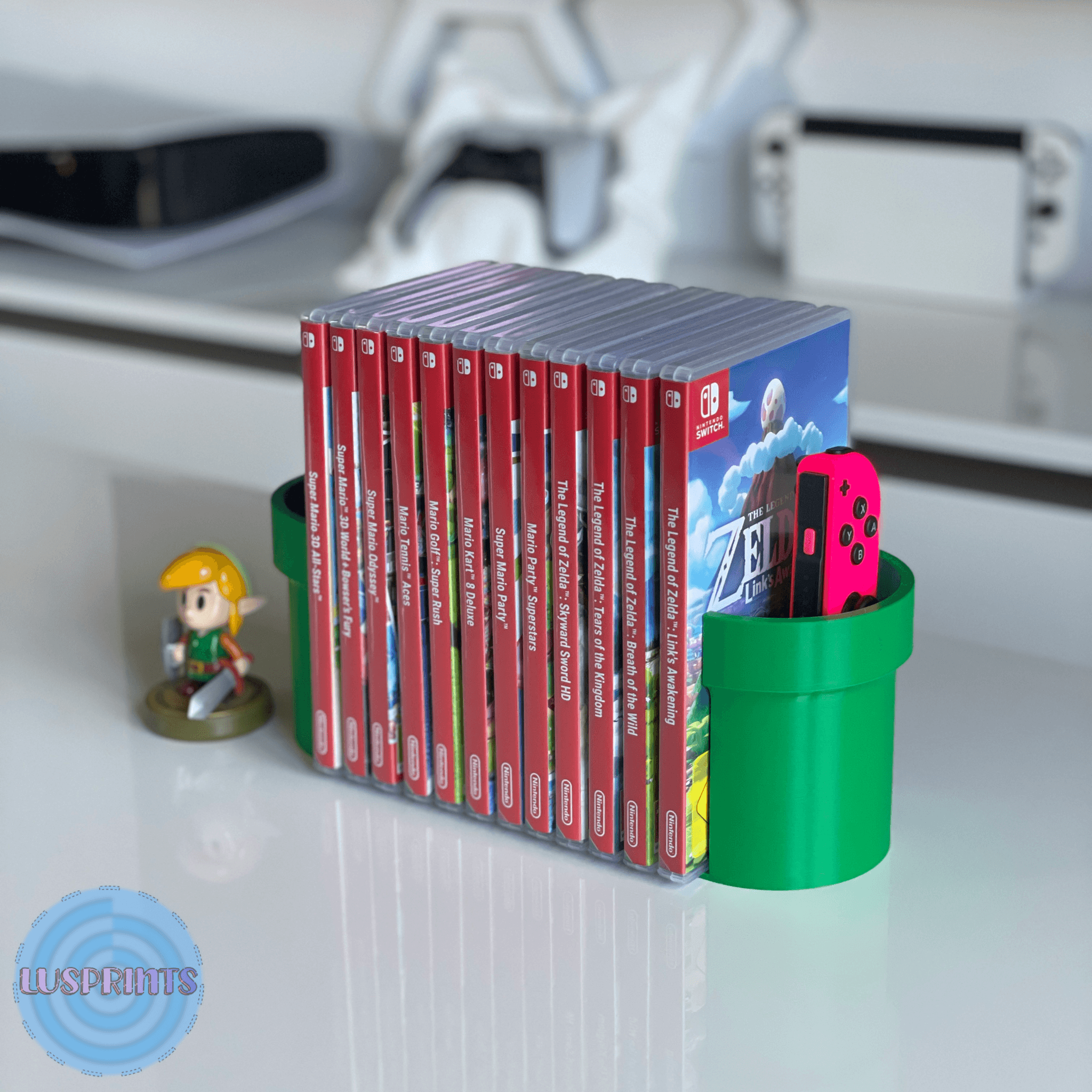 Nintendo Switch Pipe Game Holder + Joy-con Holder 3d model