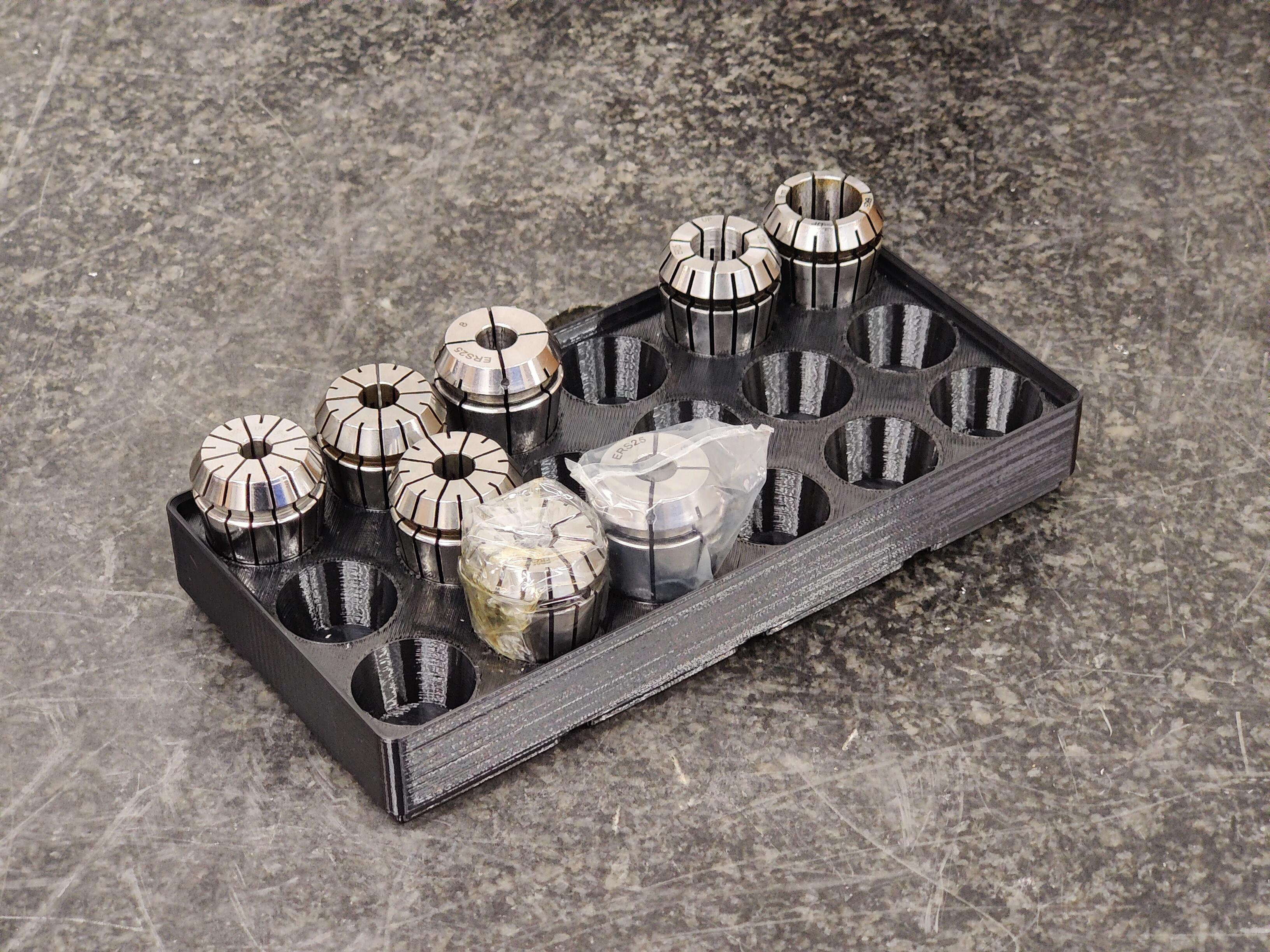 Gridfinity ER25 collet holder 3d model