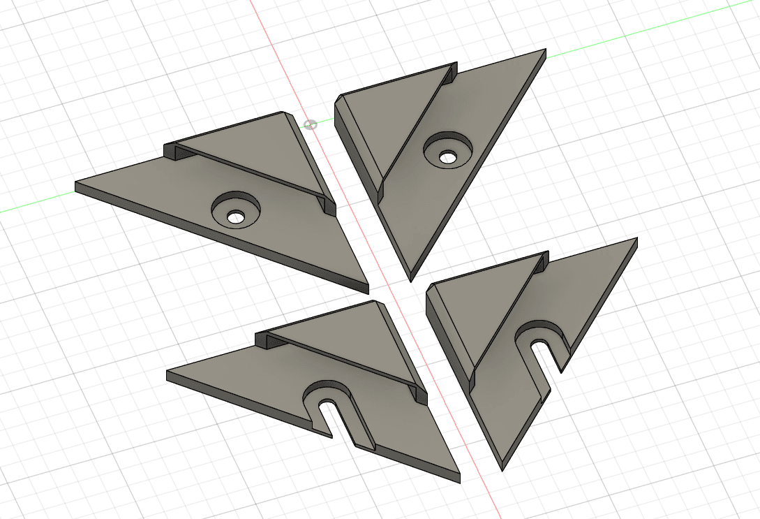 Mirror holder (4mm mirror) 3d model