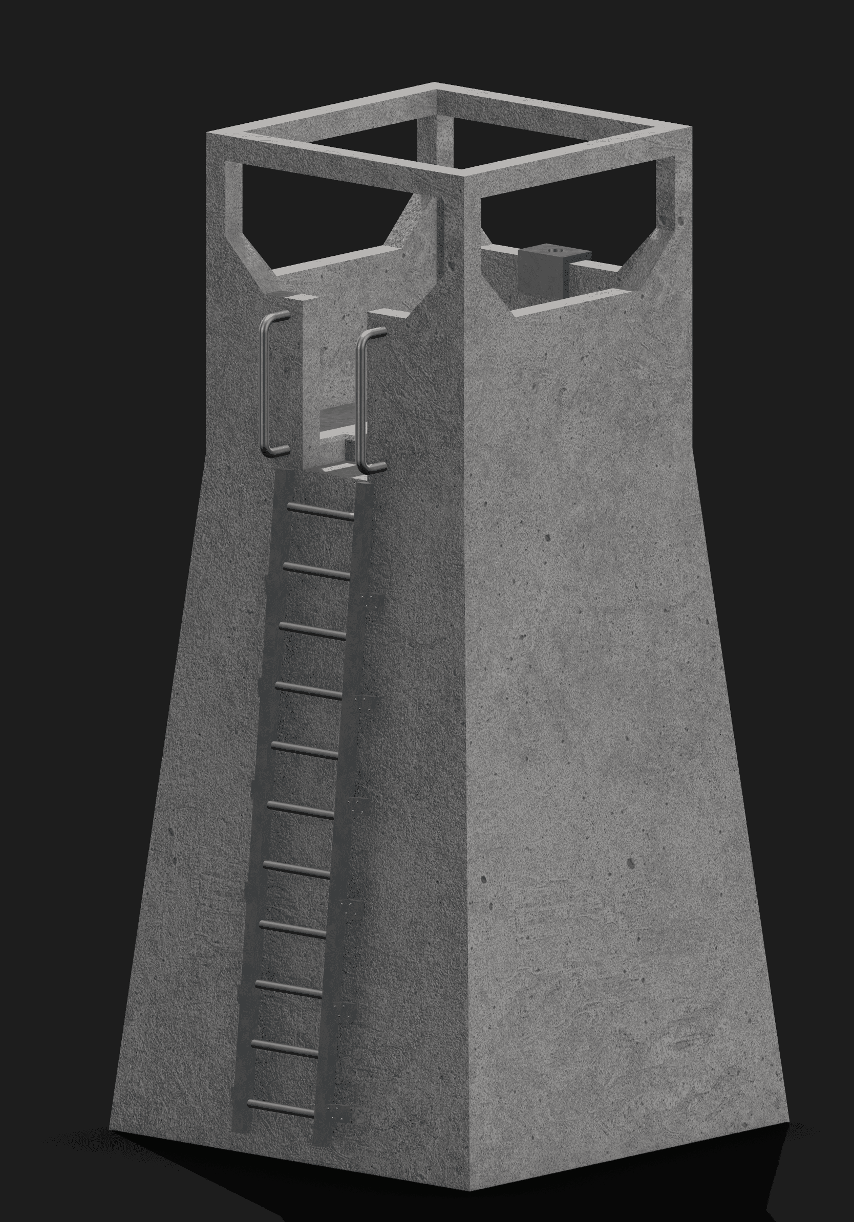 Terrain game Starwars themed watch tower 3d model