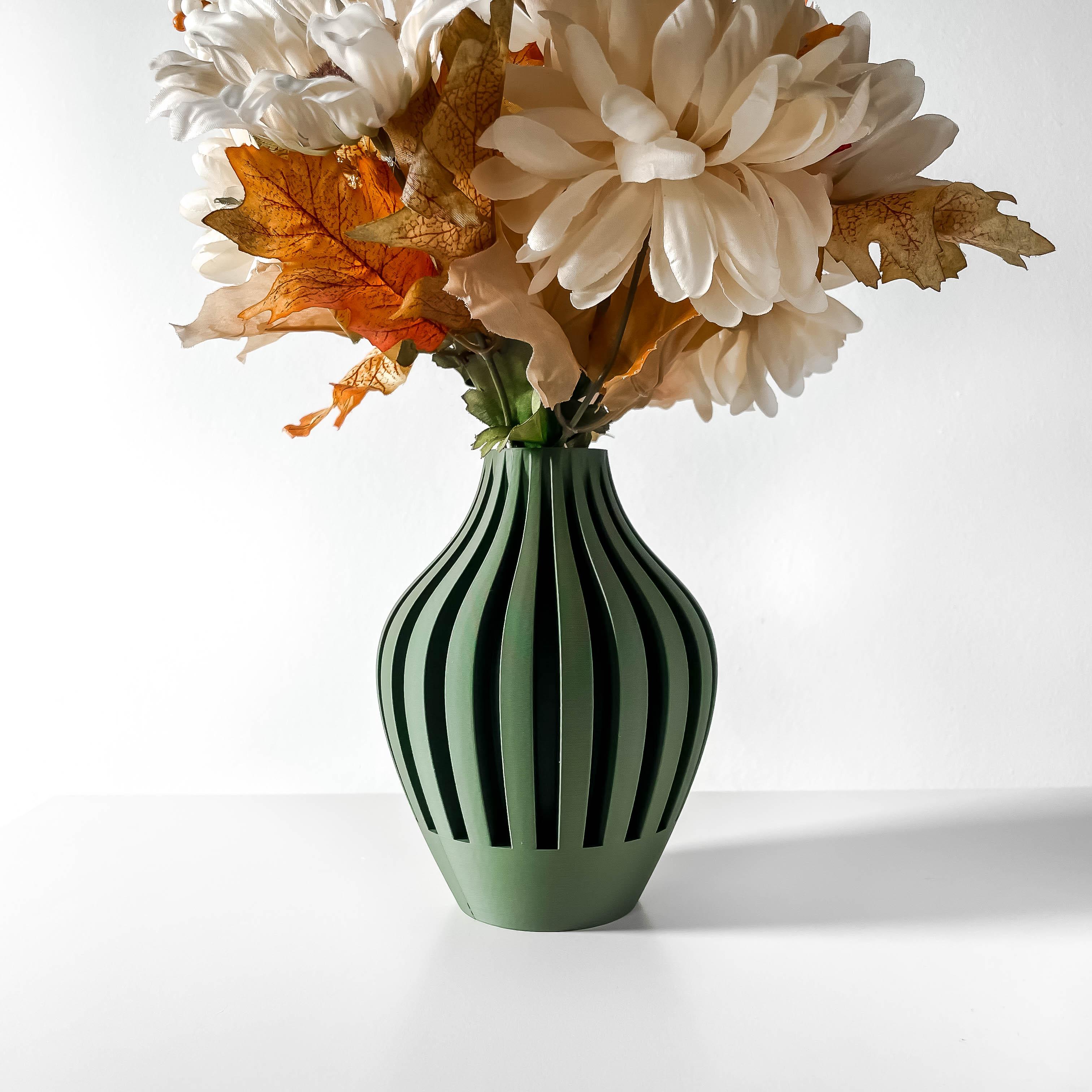 The Leris Vase, Modern and Unique Home Decor for Dried and Preserved Flower Arrangement  | STL File 3d model