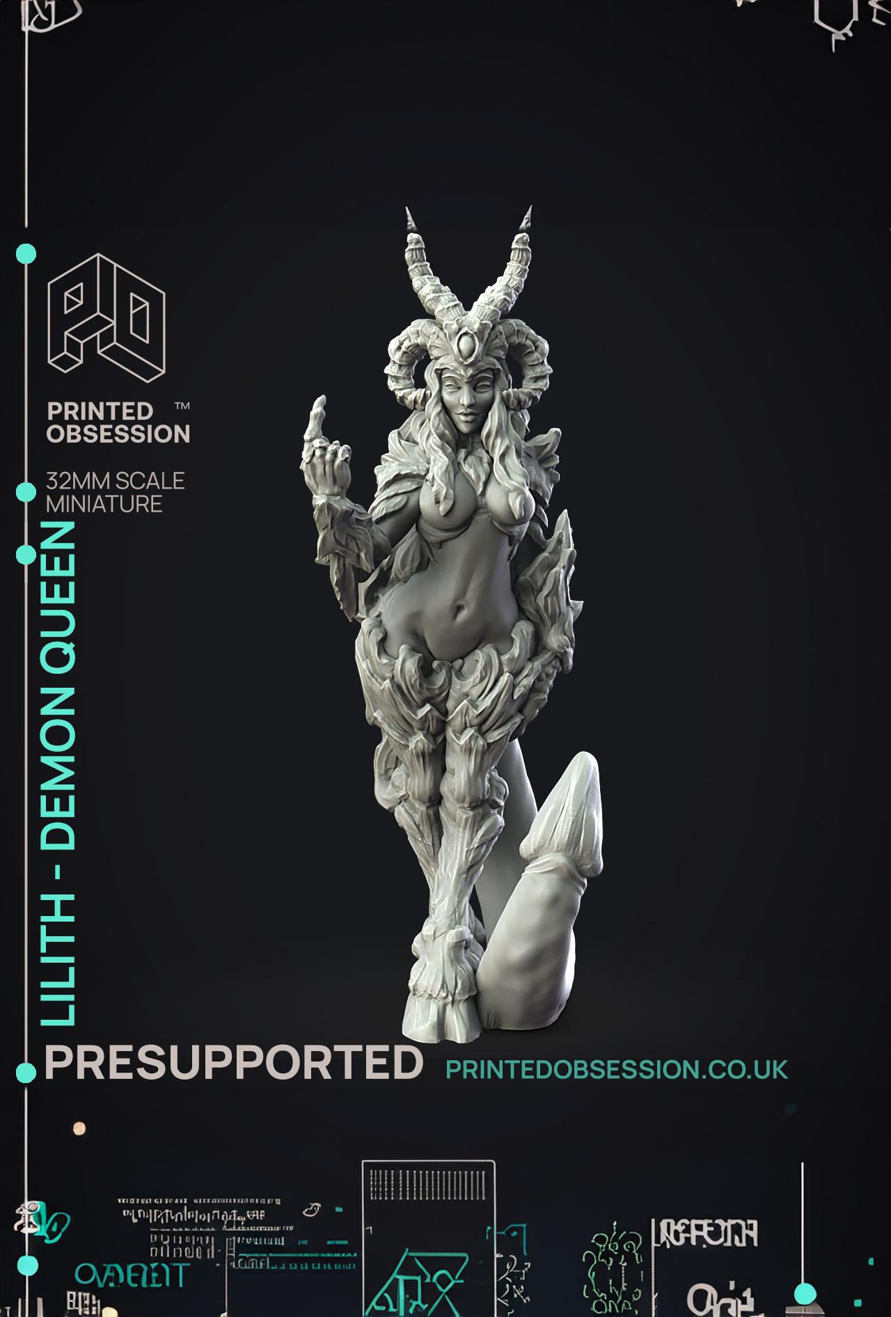 Lilith - Demon Boss - PRESUPPORTED - Hell Hath No Fury - Scale 32mm  3d model