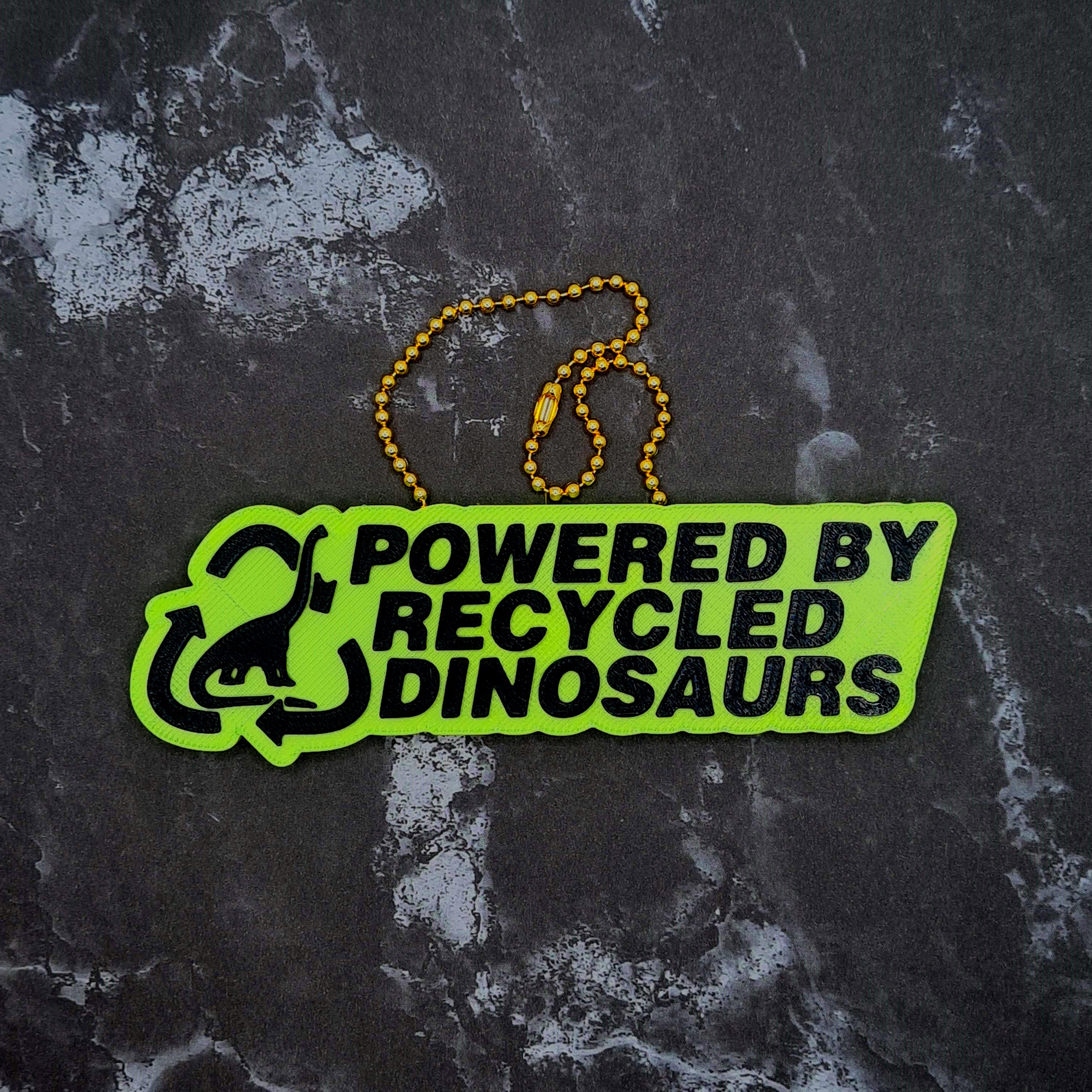 Powered by Recycled Dinosaurs Charm 3d model