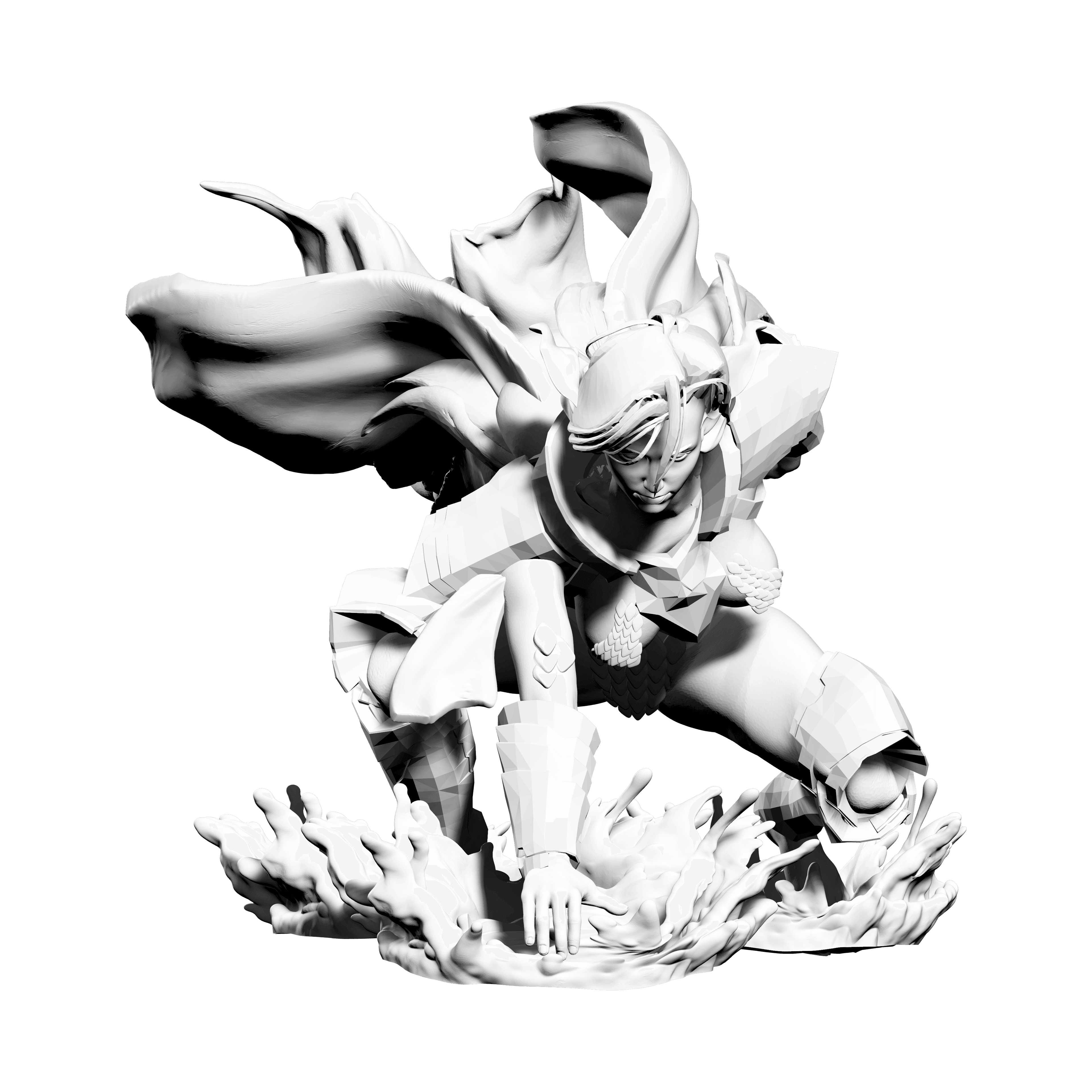 Abissal Army - Mermaid warrior 1.stl 3d model