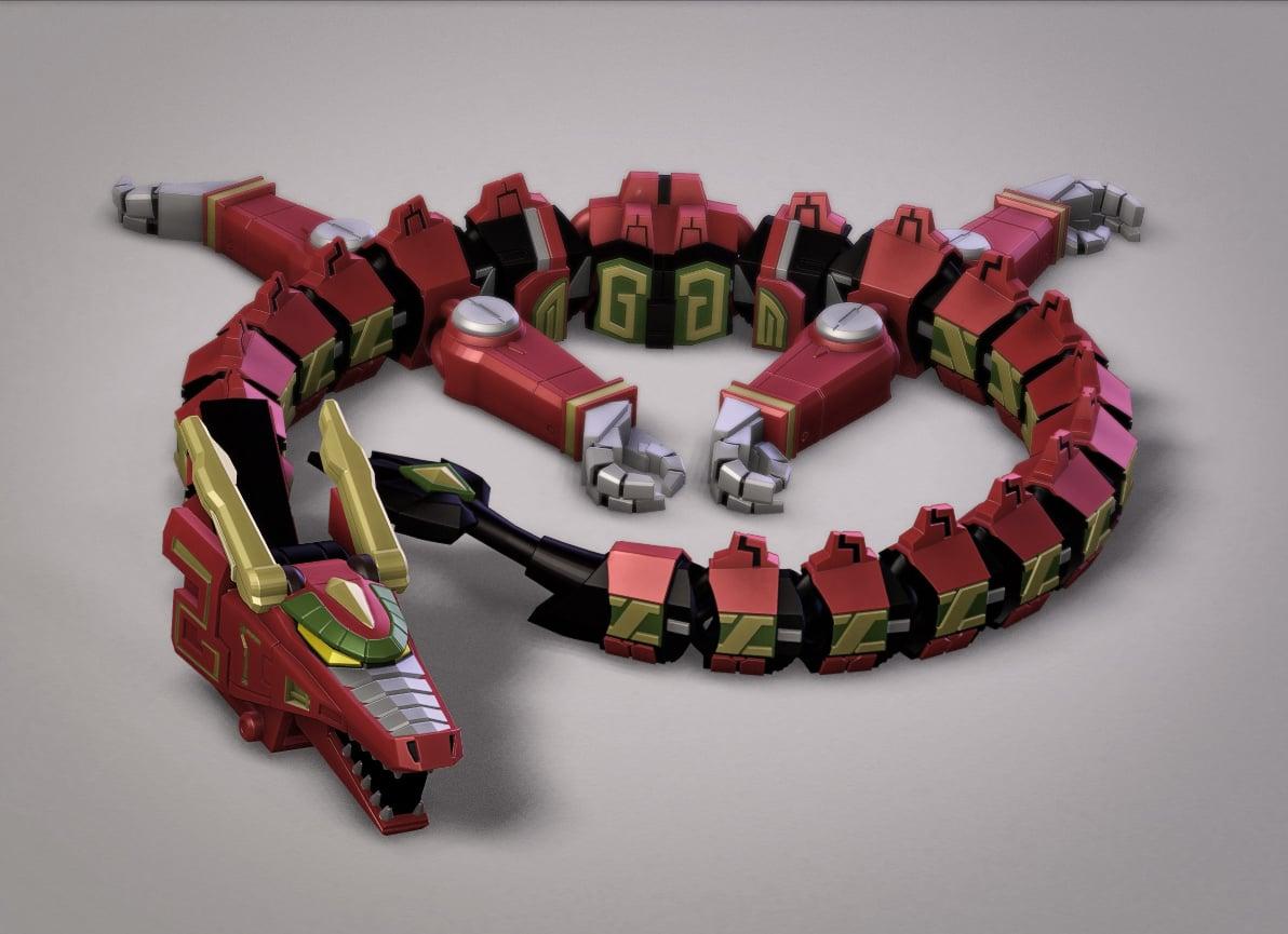 Flexi Red Ranger Dragon 3d model