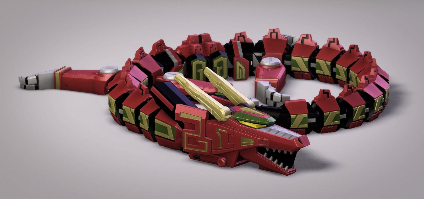 Flexi Red Ranger Dragon 3d model