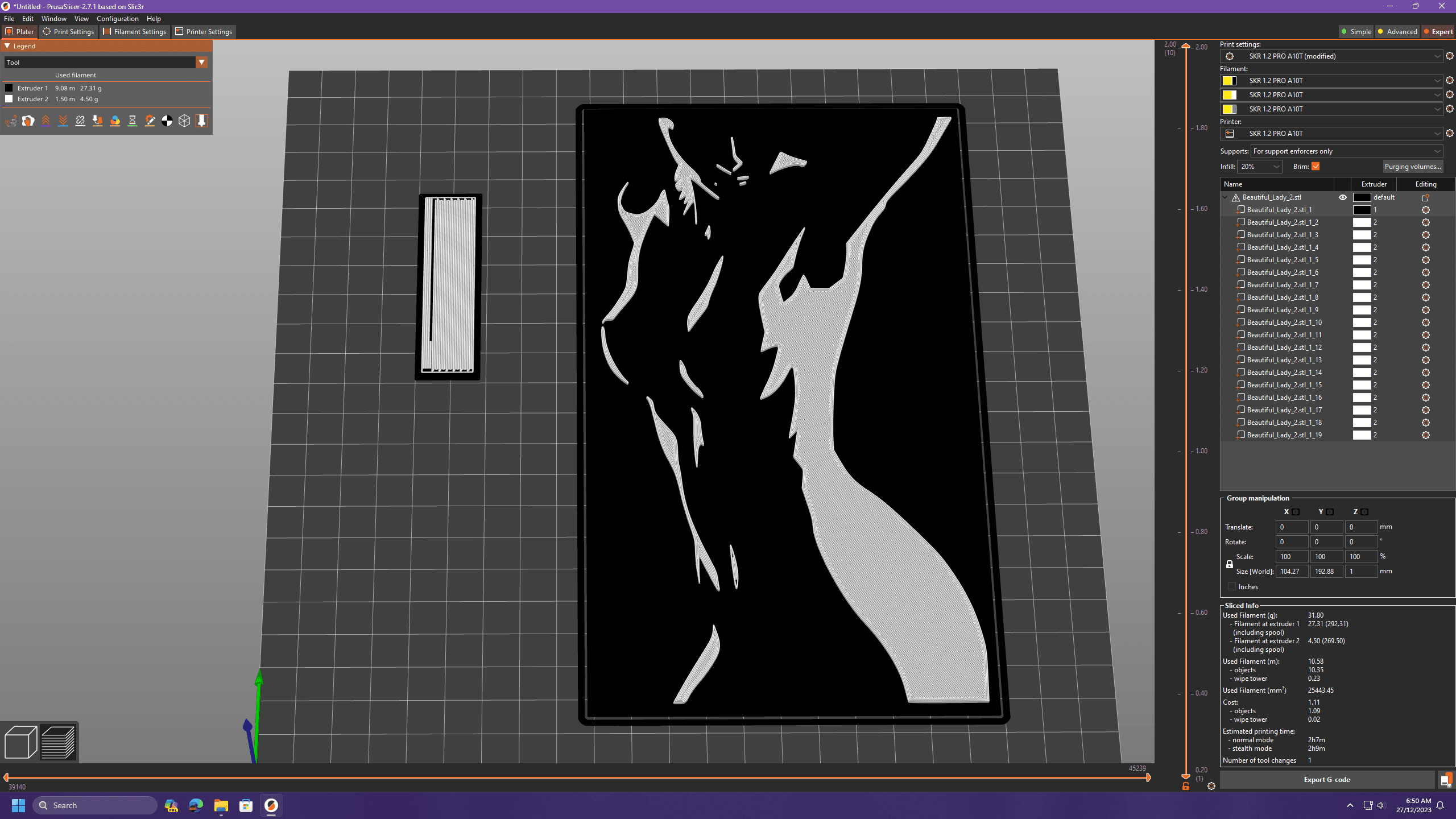 Black & White Wall Art 7 3d model