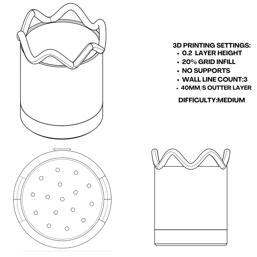 Twirly Vase / Planter 3d model