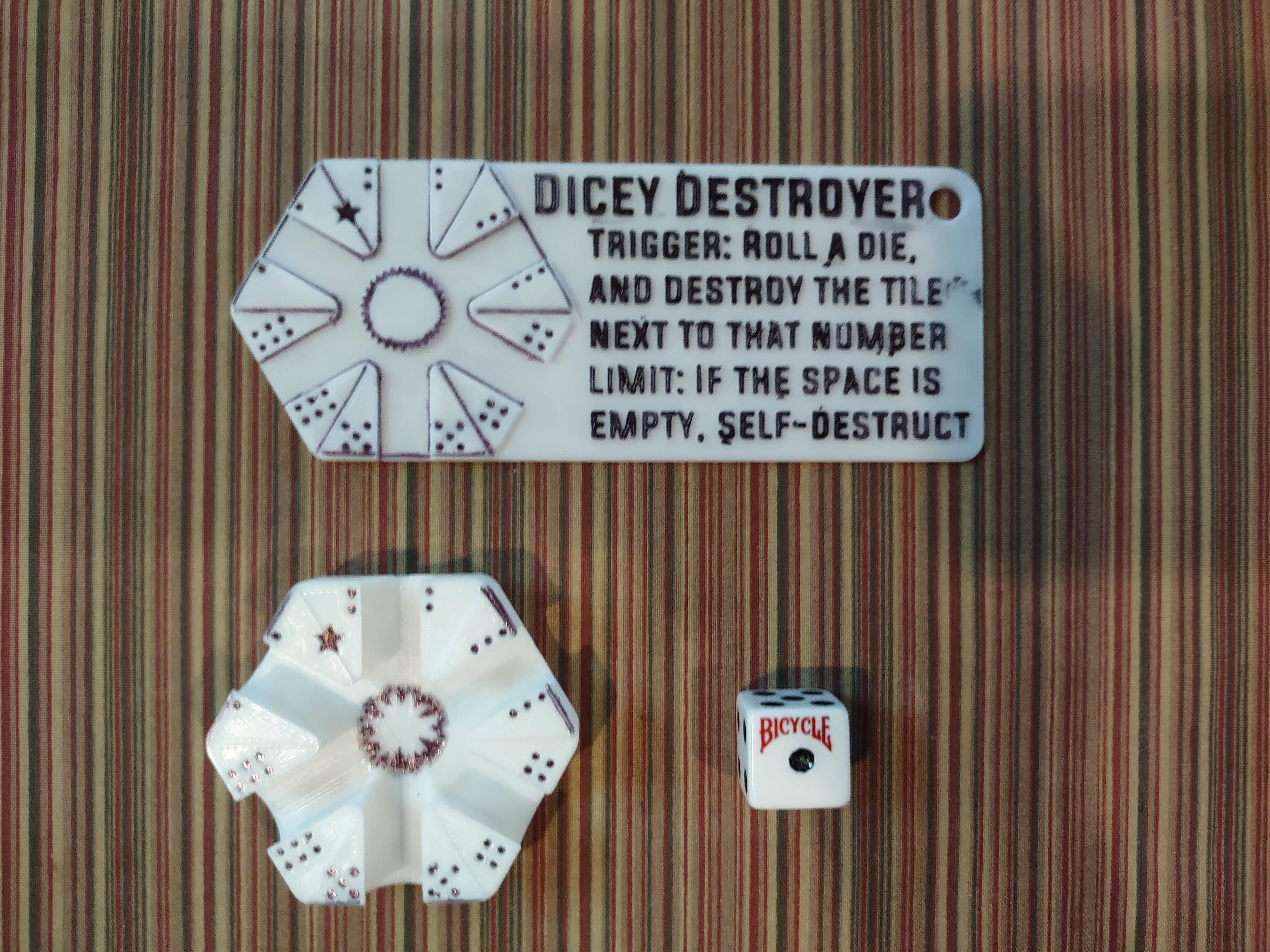 Hextraction Dicey Destroyer Custom Tile 3d model