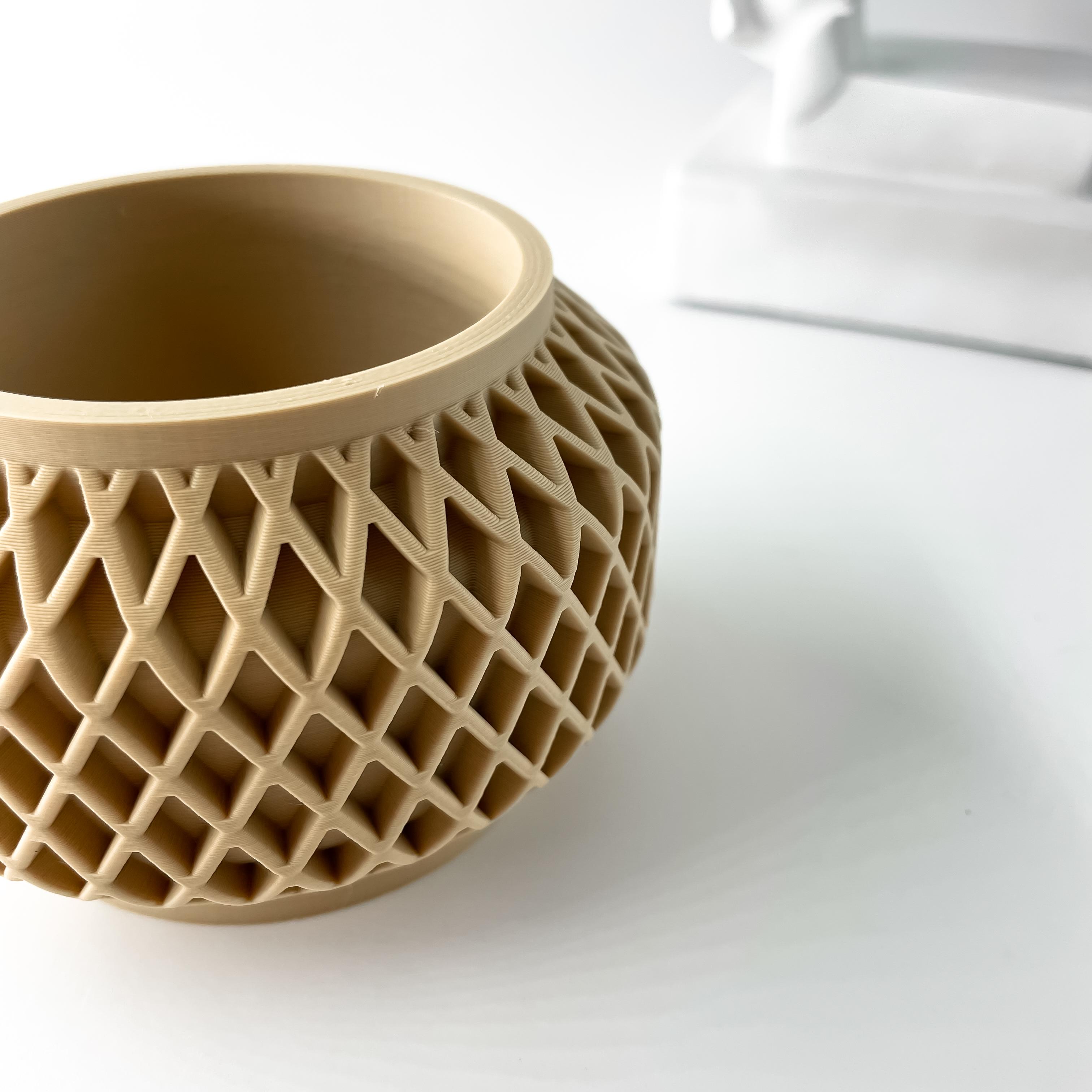 The Orto Planter Pot with Drainage Tray & Stand | Modern and Unique Home Decor for Plants 3d model