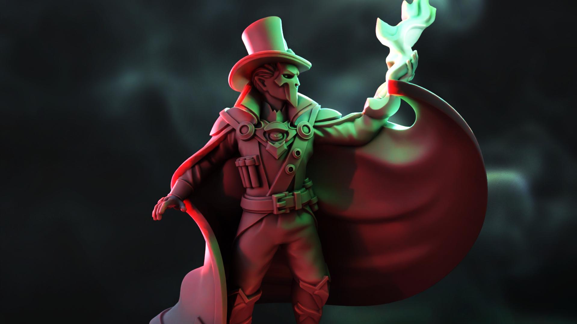 Infernal Flamebearer | Warlock, Sorcerer or Mage TTRPG Mini  3d model
