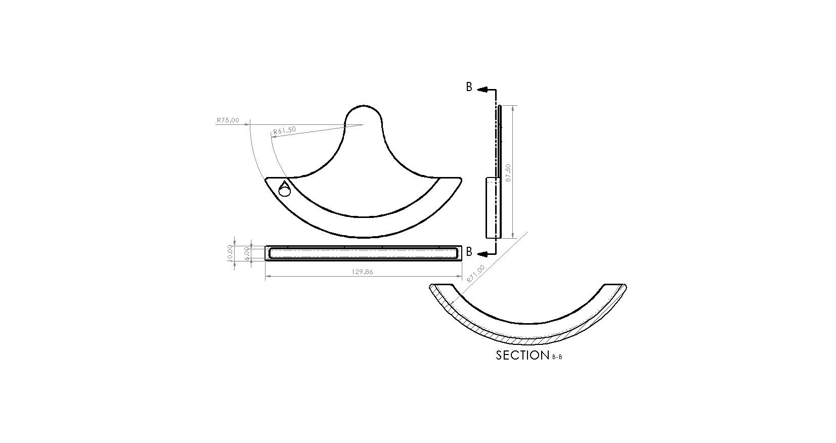 Cure plate Turntable Bracket 3d model