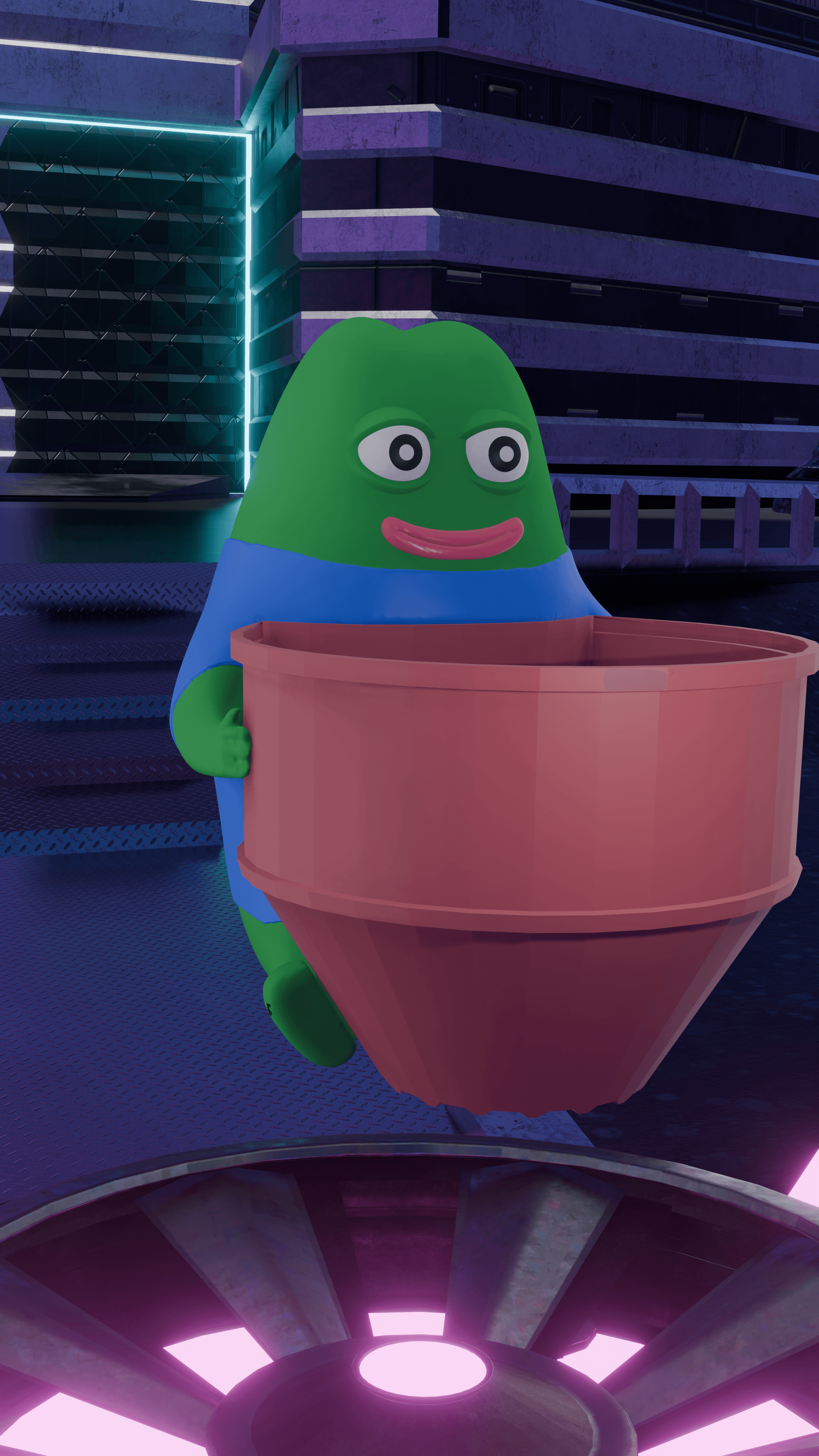 Peepo flow pot (pepe the frog) 3d model