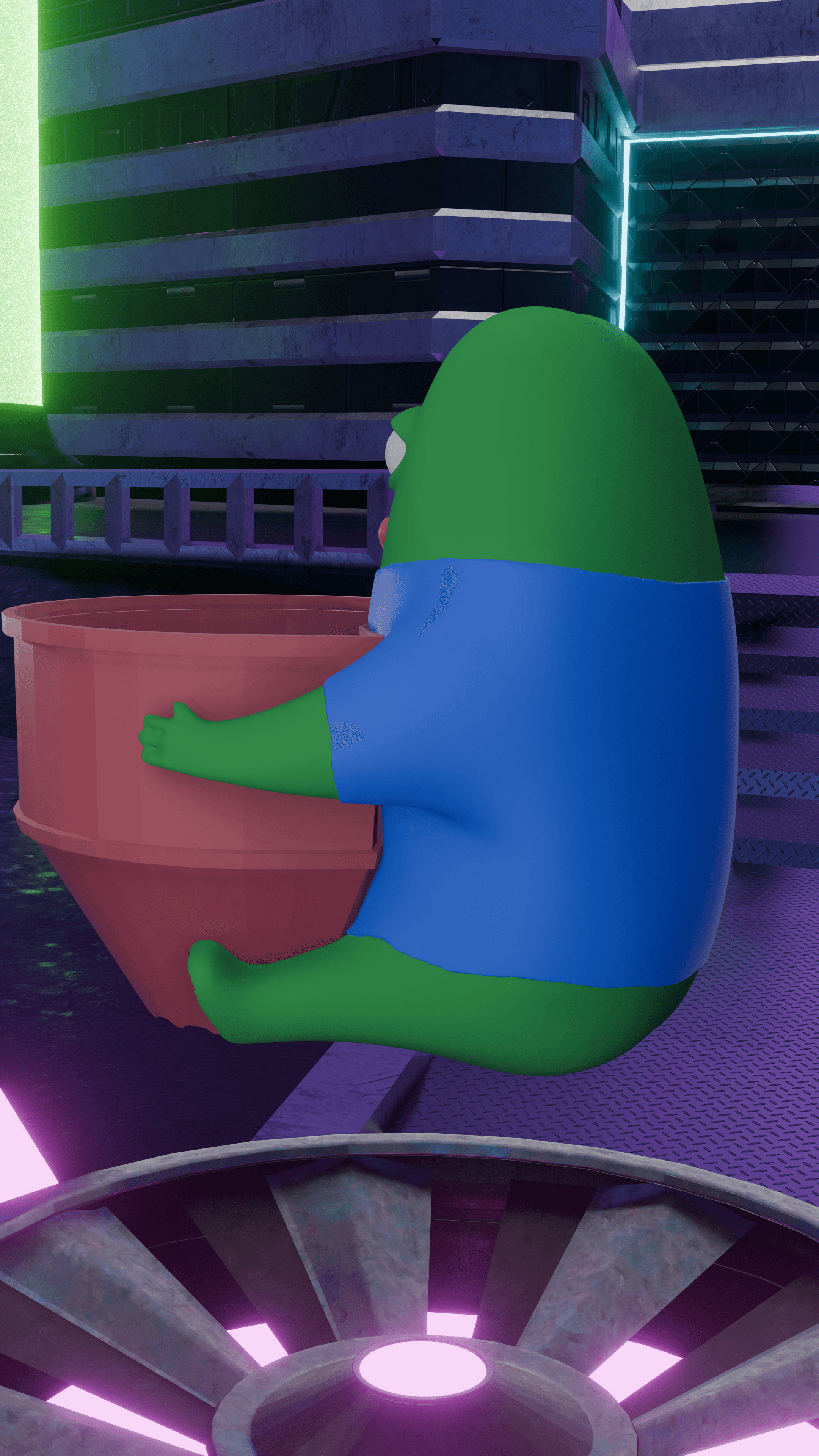 Peepo flow pot (pepe the frog) 3d model