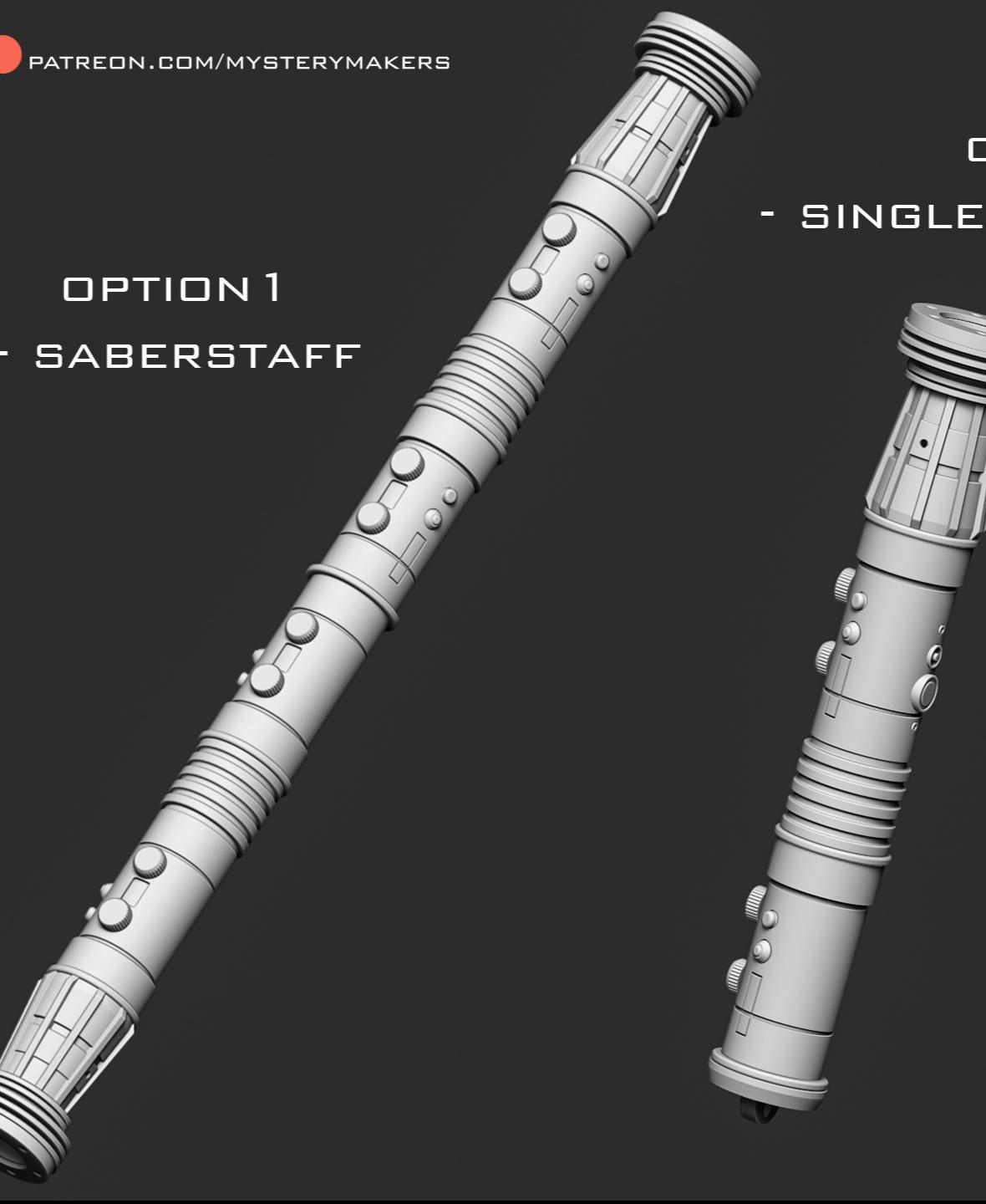 Darth Maul Saberstaff - functional 3d model