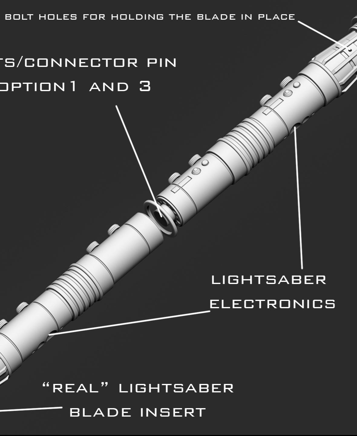 Darth Maul Saberstaff - functional 3d model