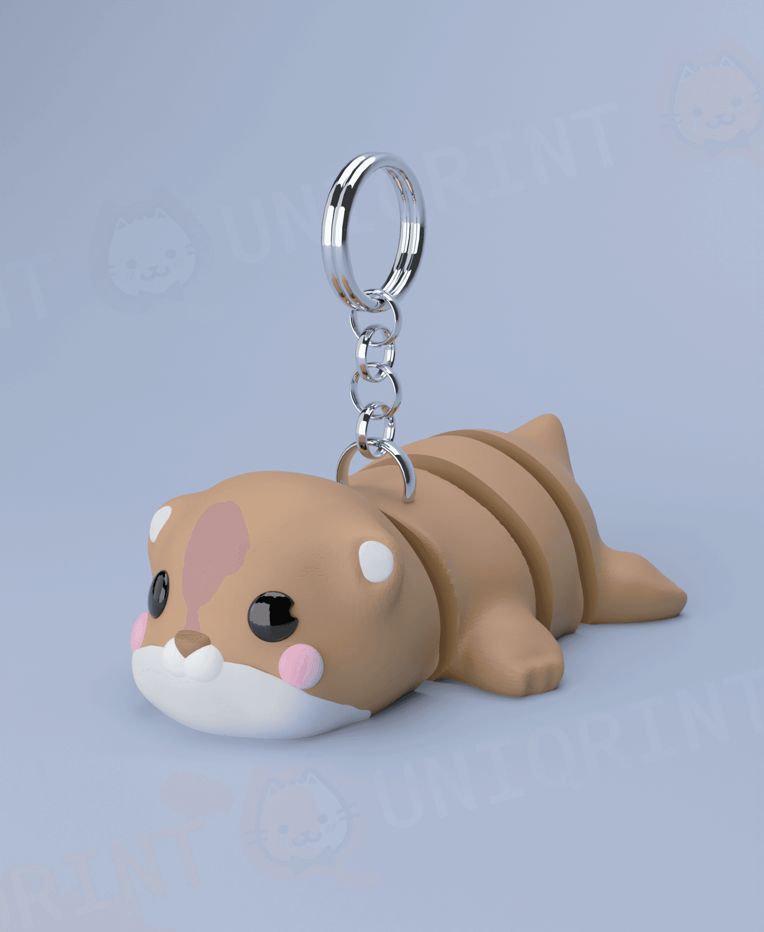 Flexi Otter Keychain 3d model