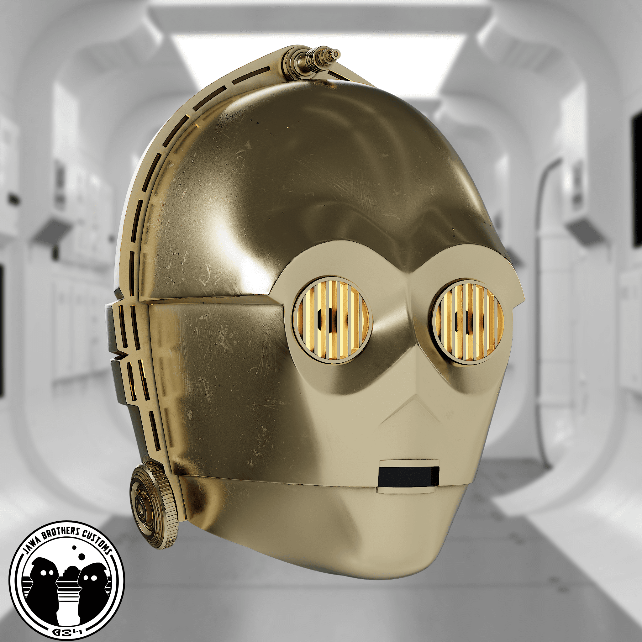 C3PO Wearable Helmet 3d model