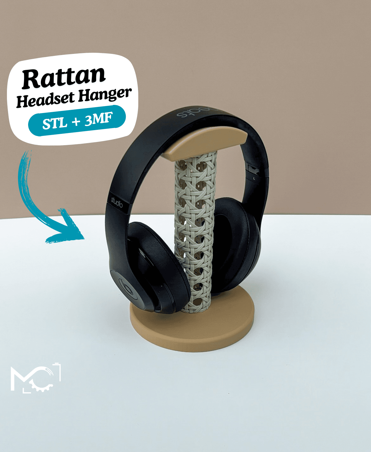 RattanHeadsetHanger 3d model